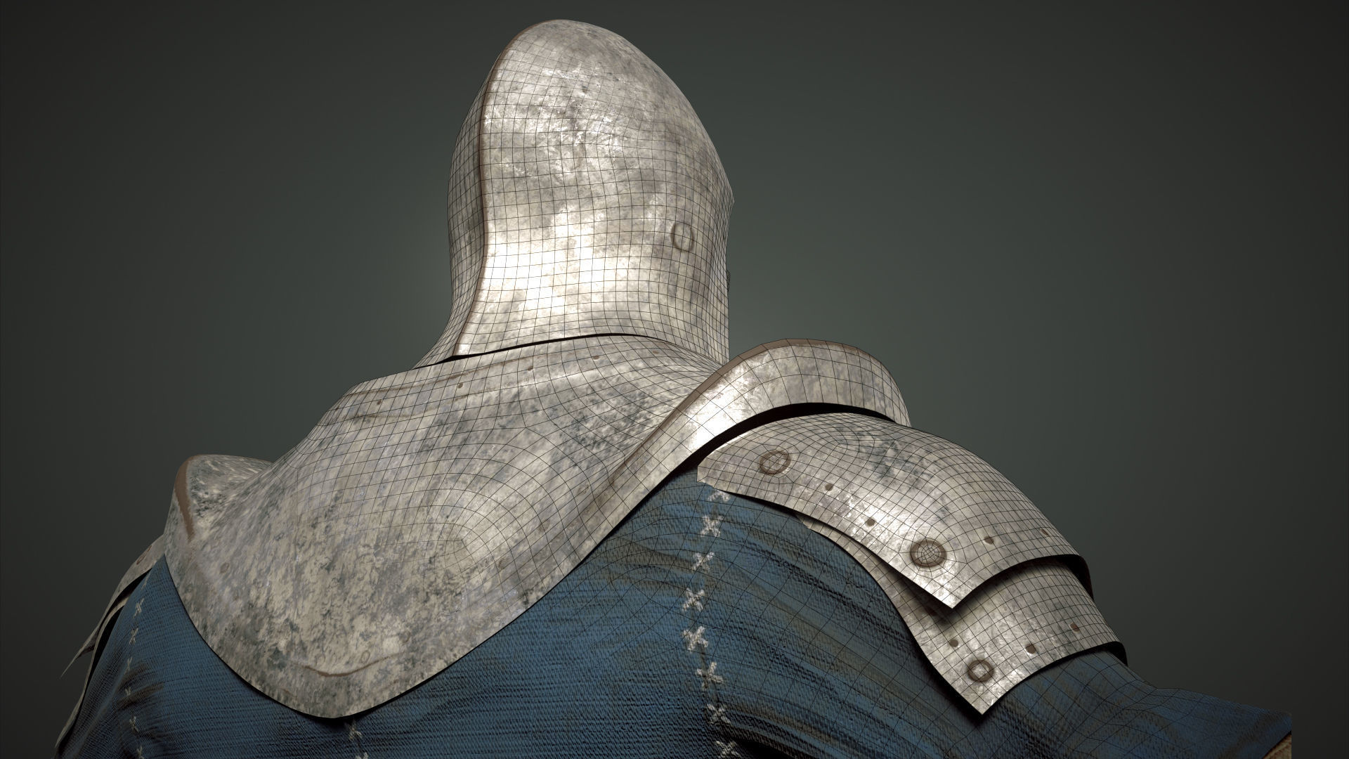 Medieval Soldier 01 Low-poly 3D model_10