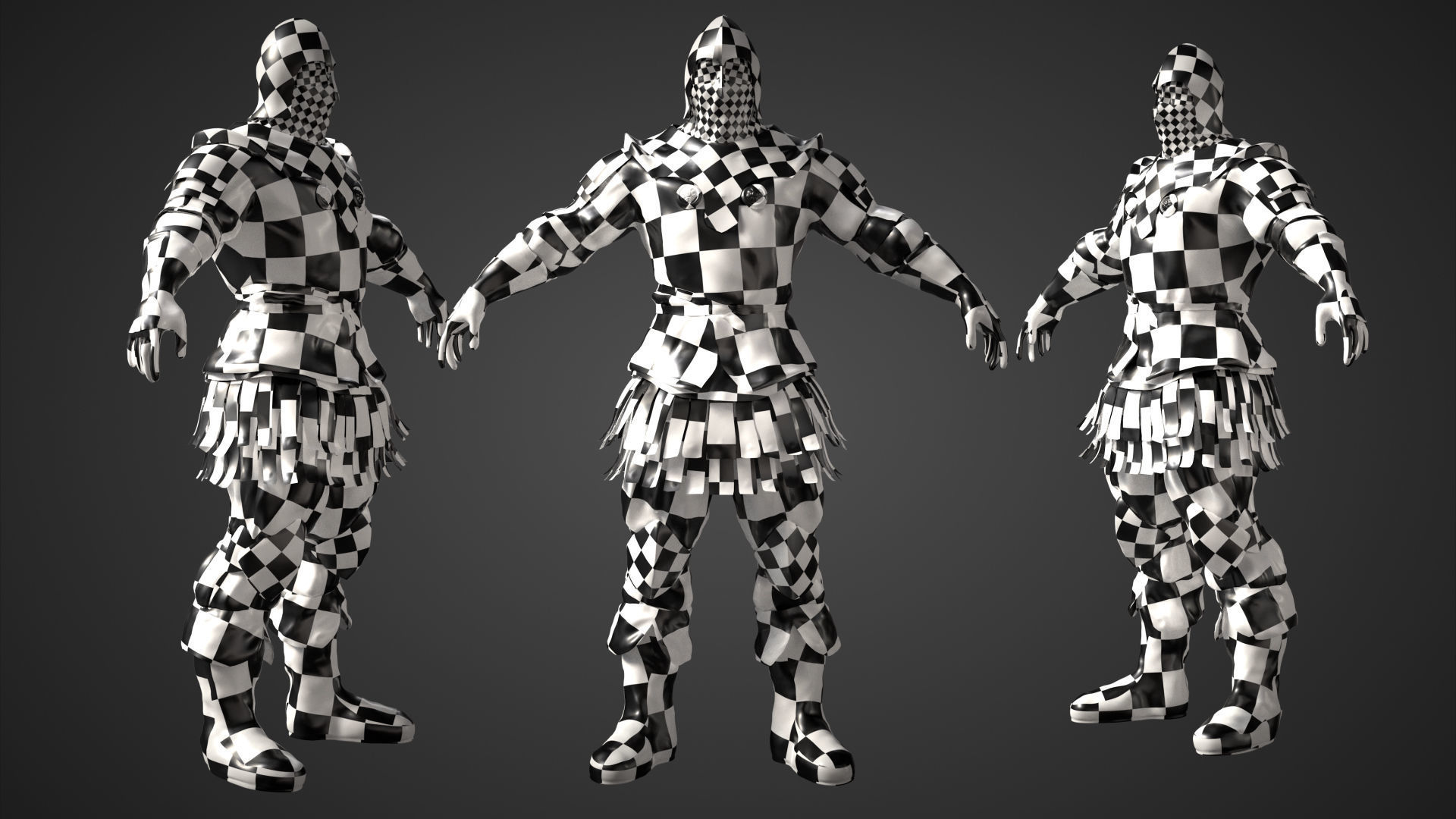 Medieval Soldier 01 Low-poly 3D model_11