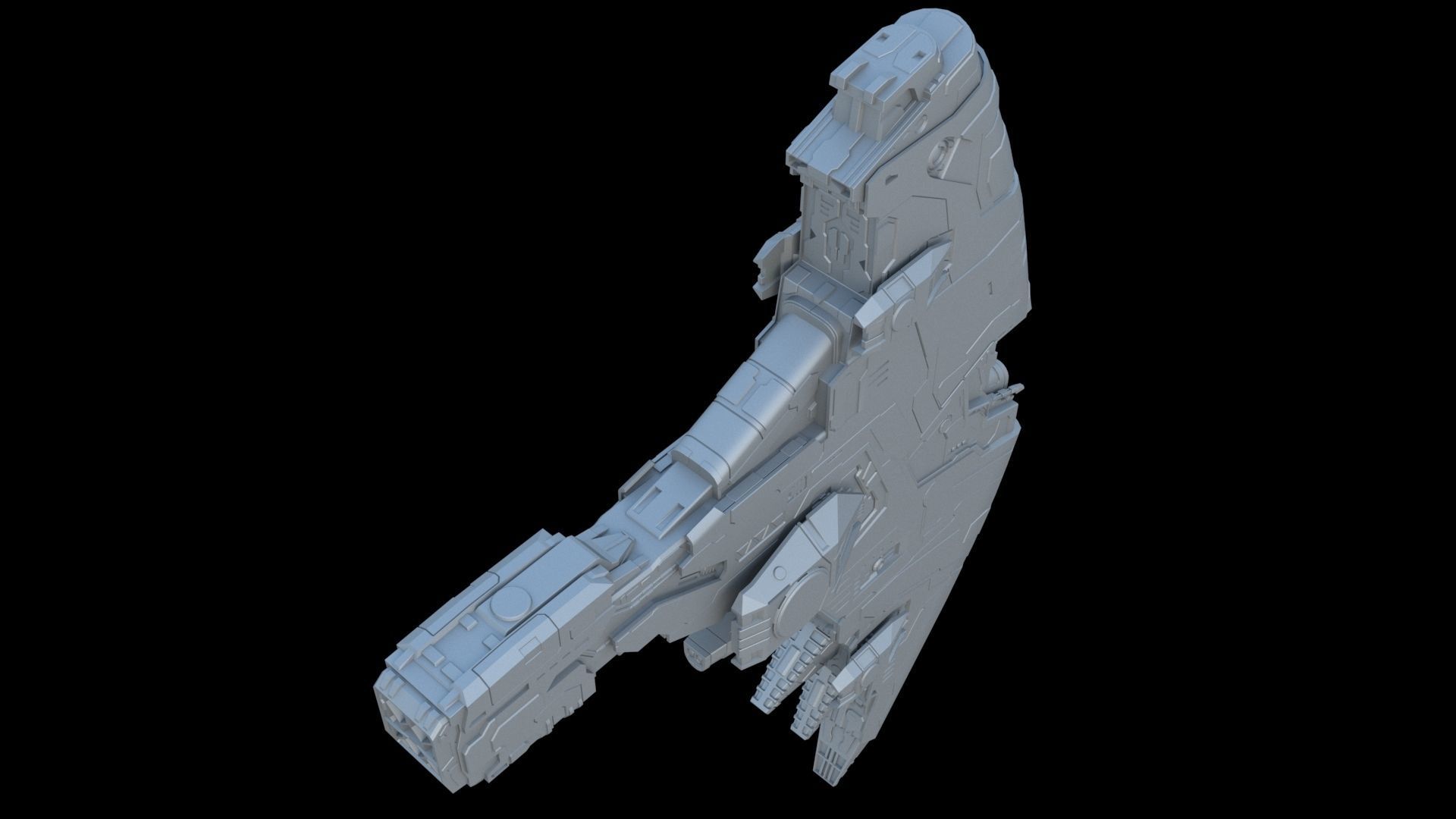 Alien spaceship 3D model_6