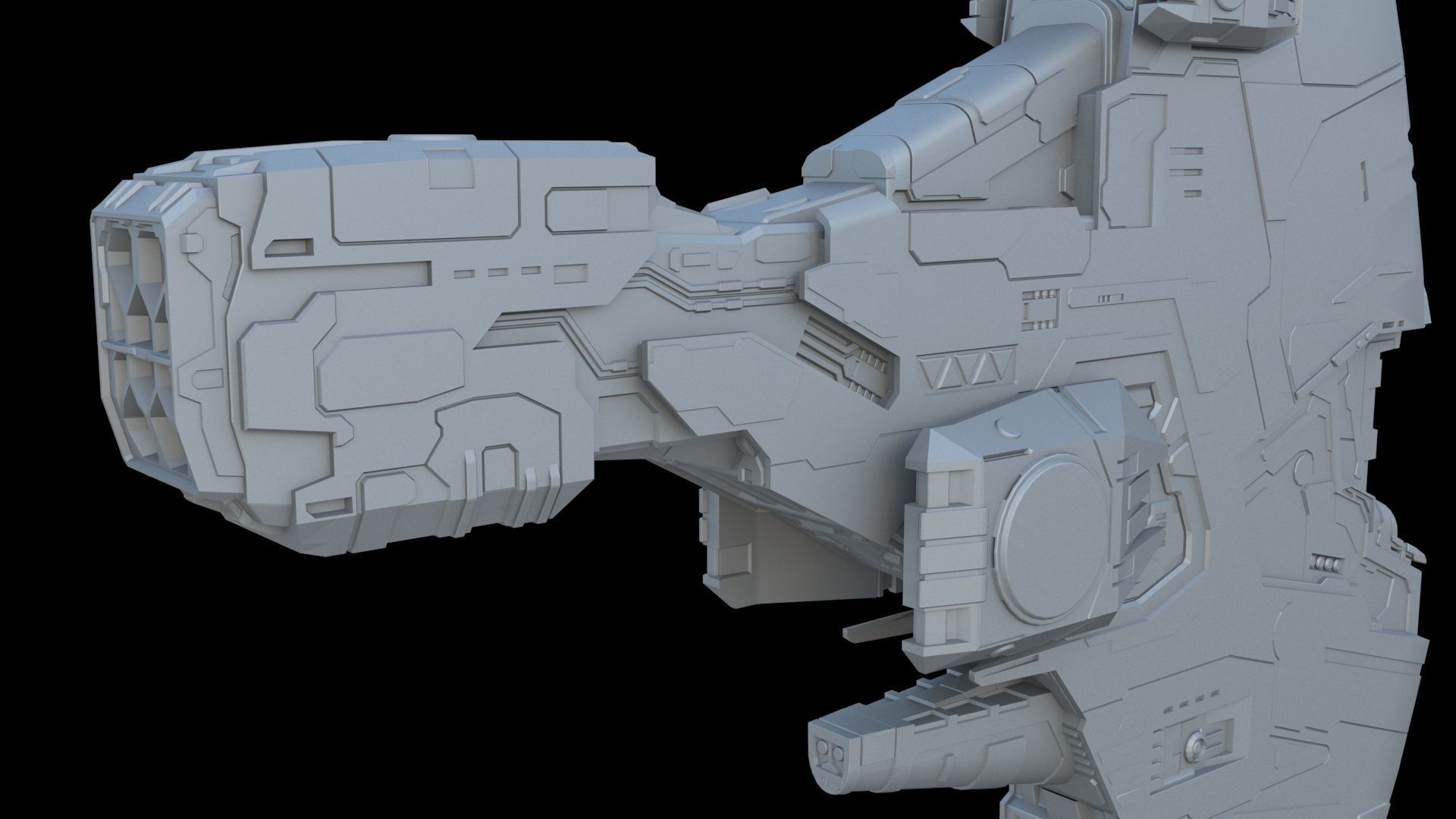 Alien spaceship 3D model_13