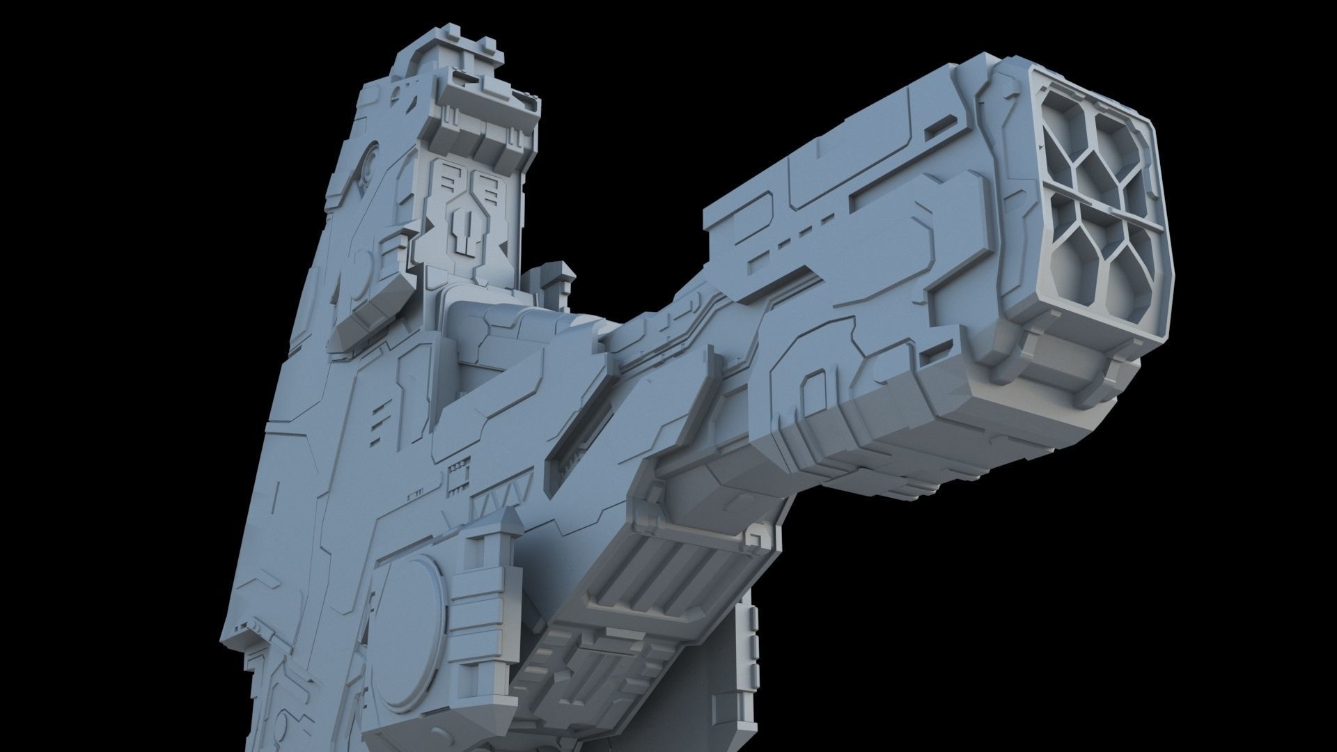 Alien spaceship 3D model_16