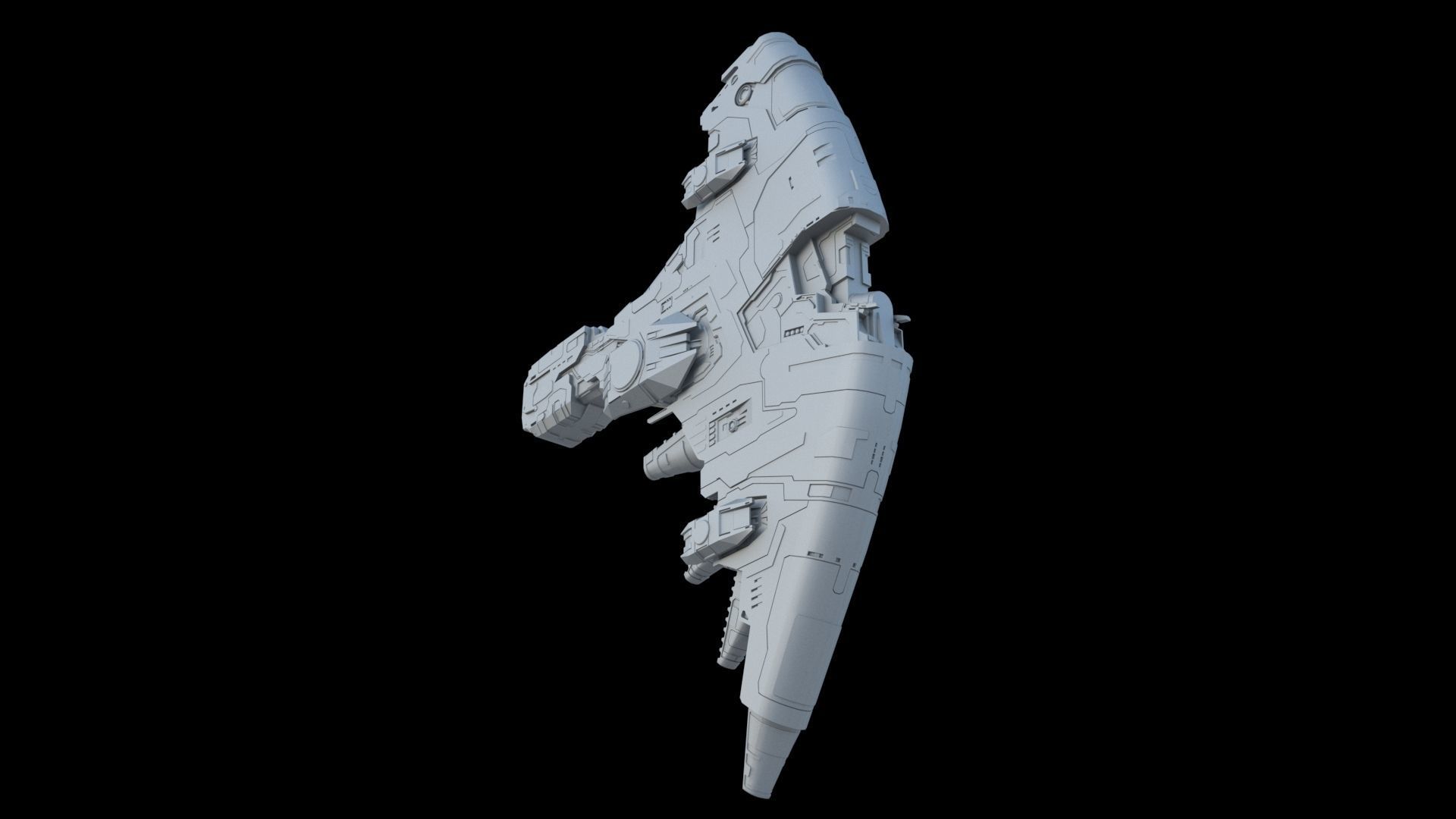 Alien spaceship 3D model_8