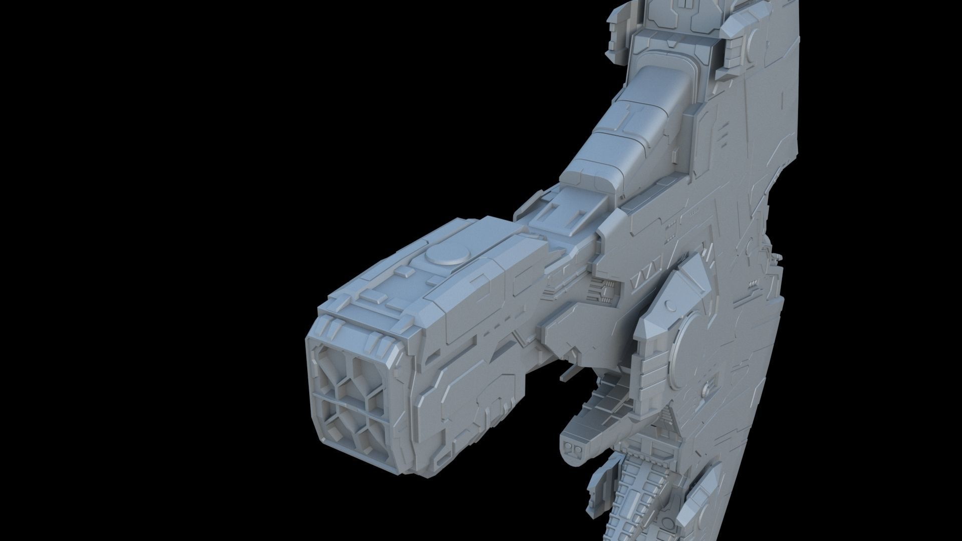 Alien spaceship 3D model_12