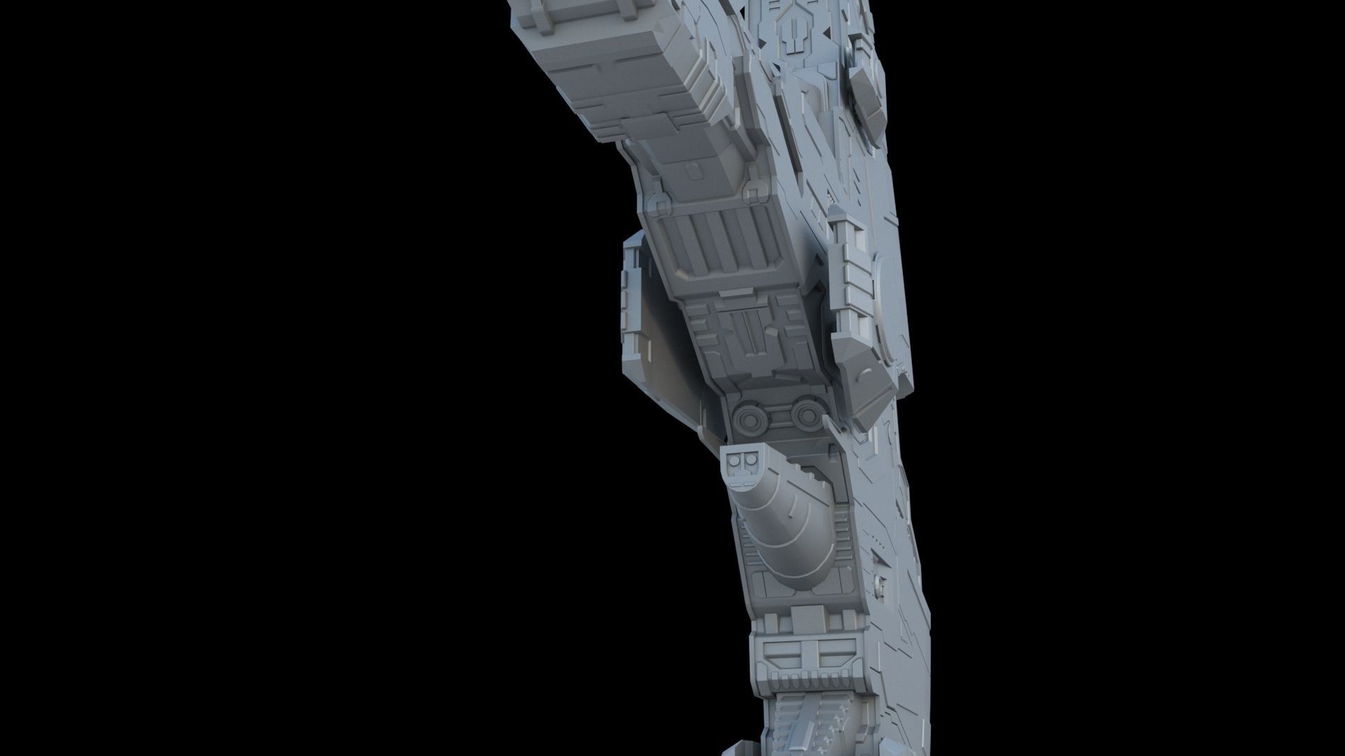 Alien spaceship 3D model_14