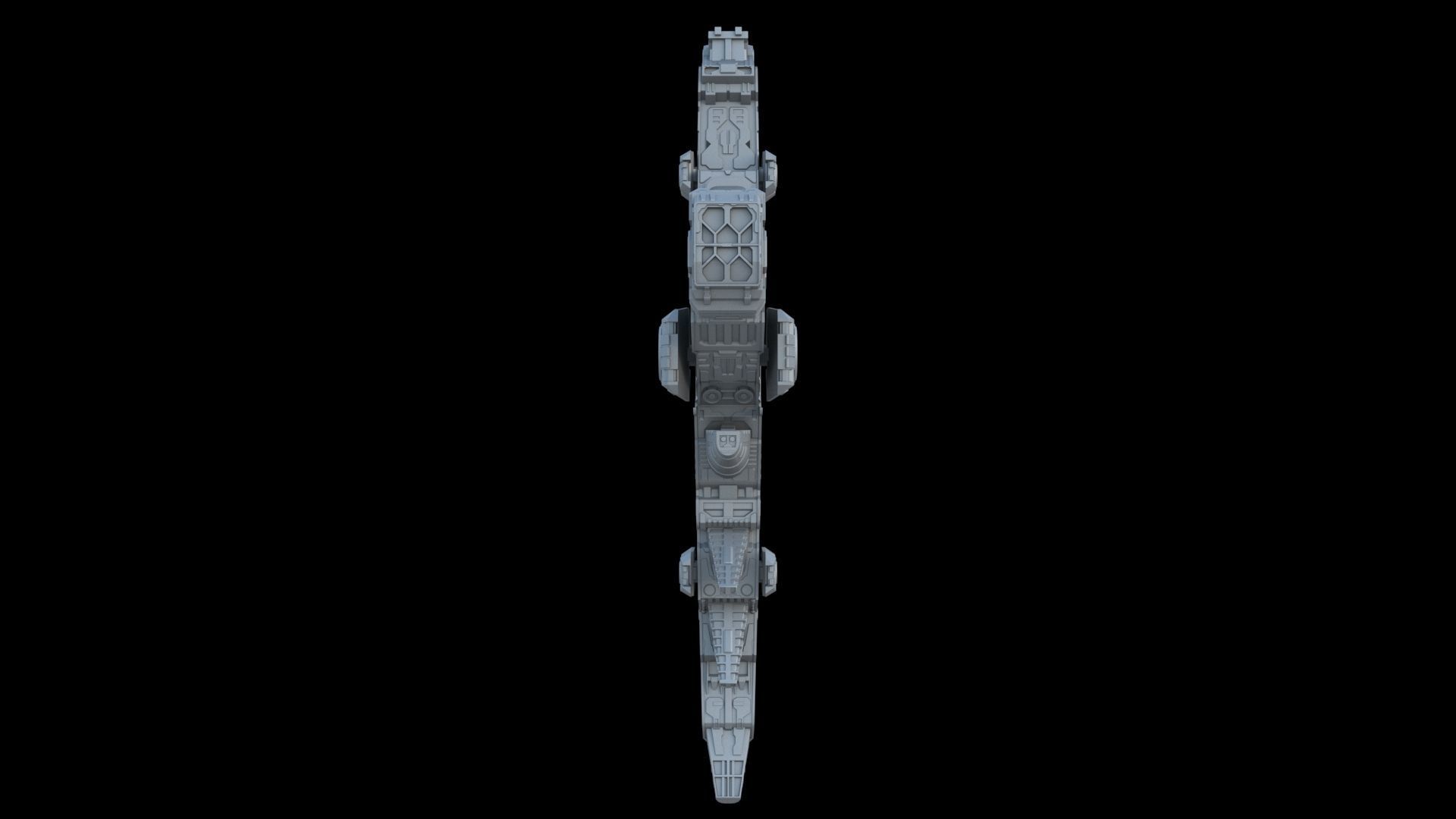 Alien spaceship 3D model_4