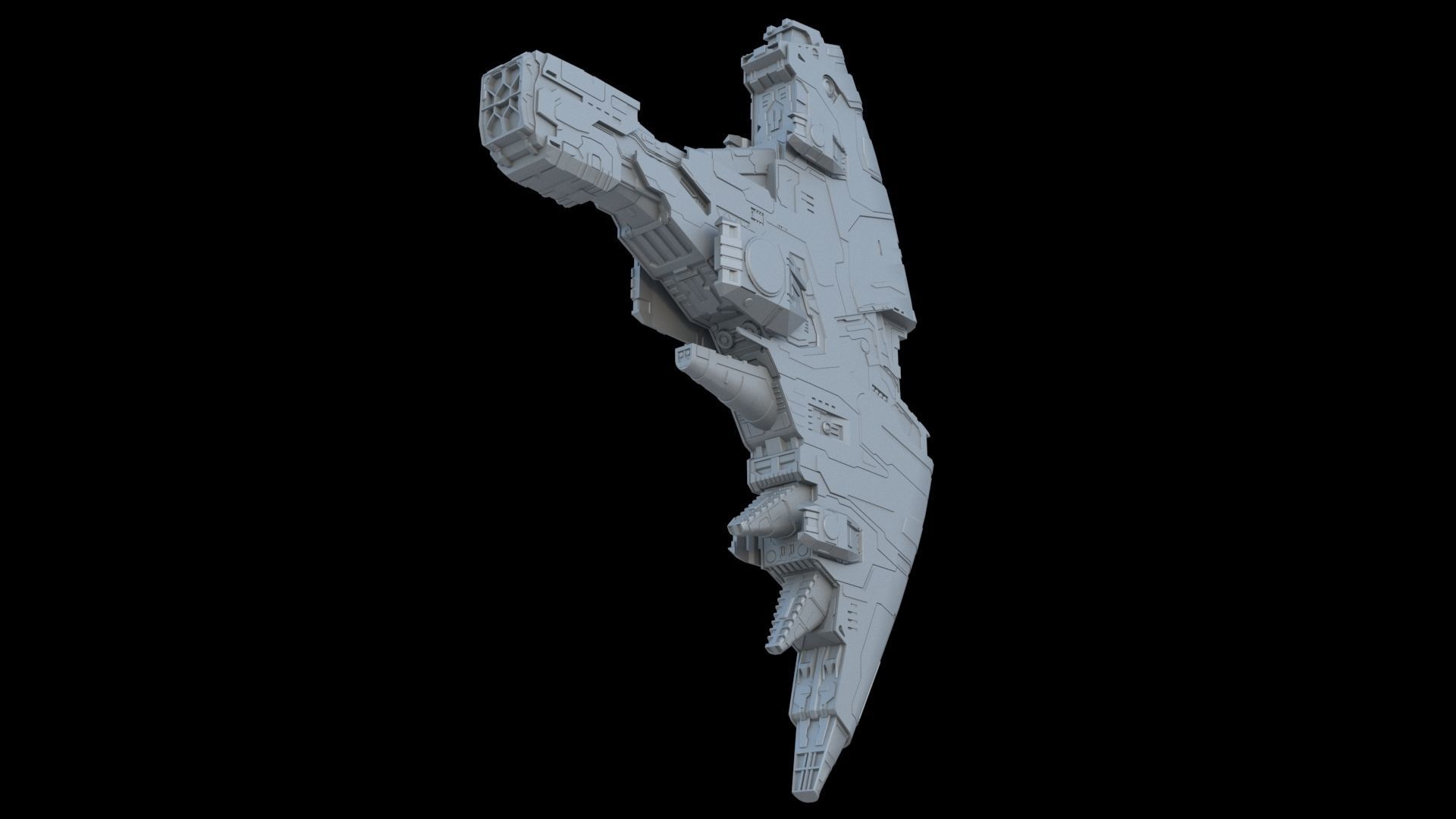 Alien spaceship 3D model_7