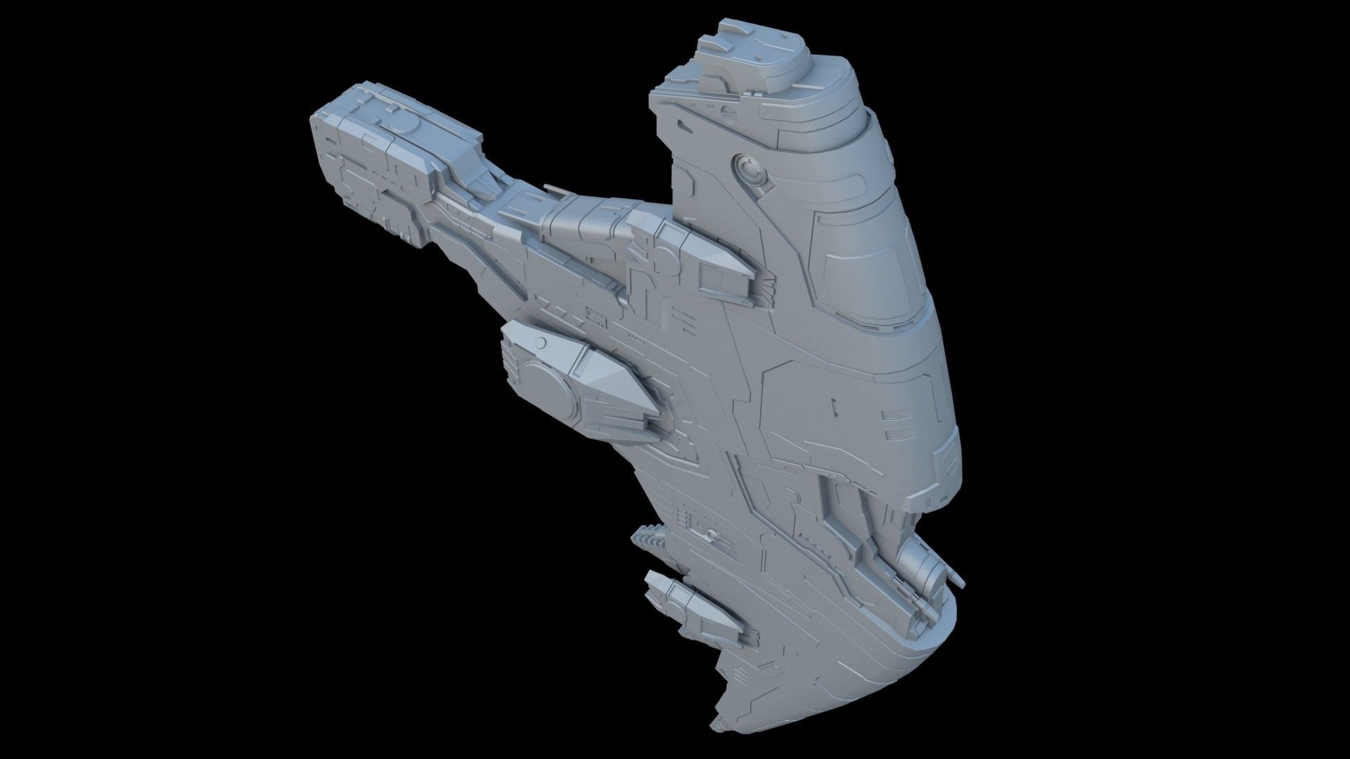 Alien spaceship 3D model_5