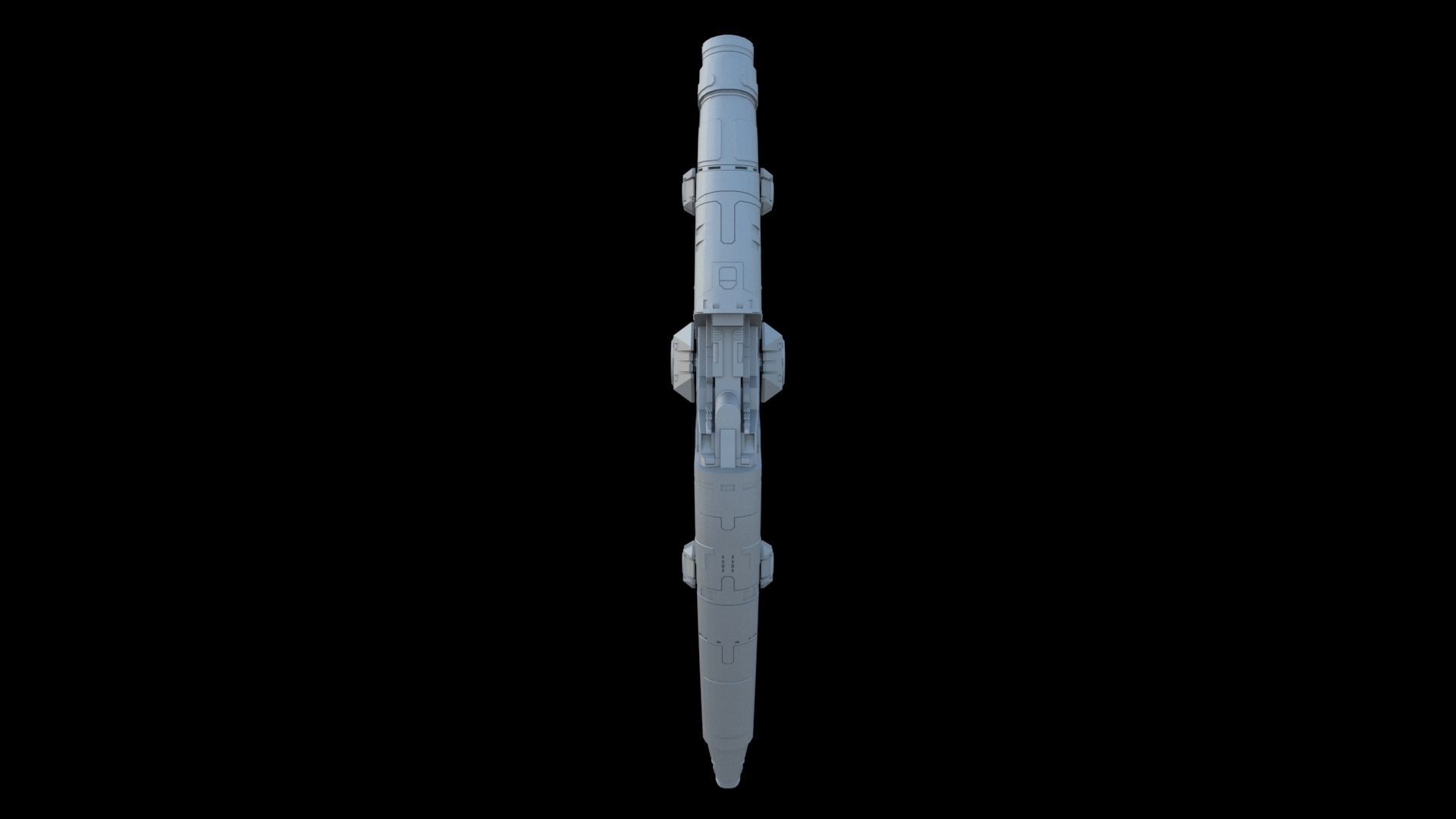Alien spaceship 3D model_3