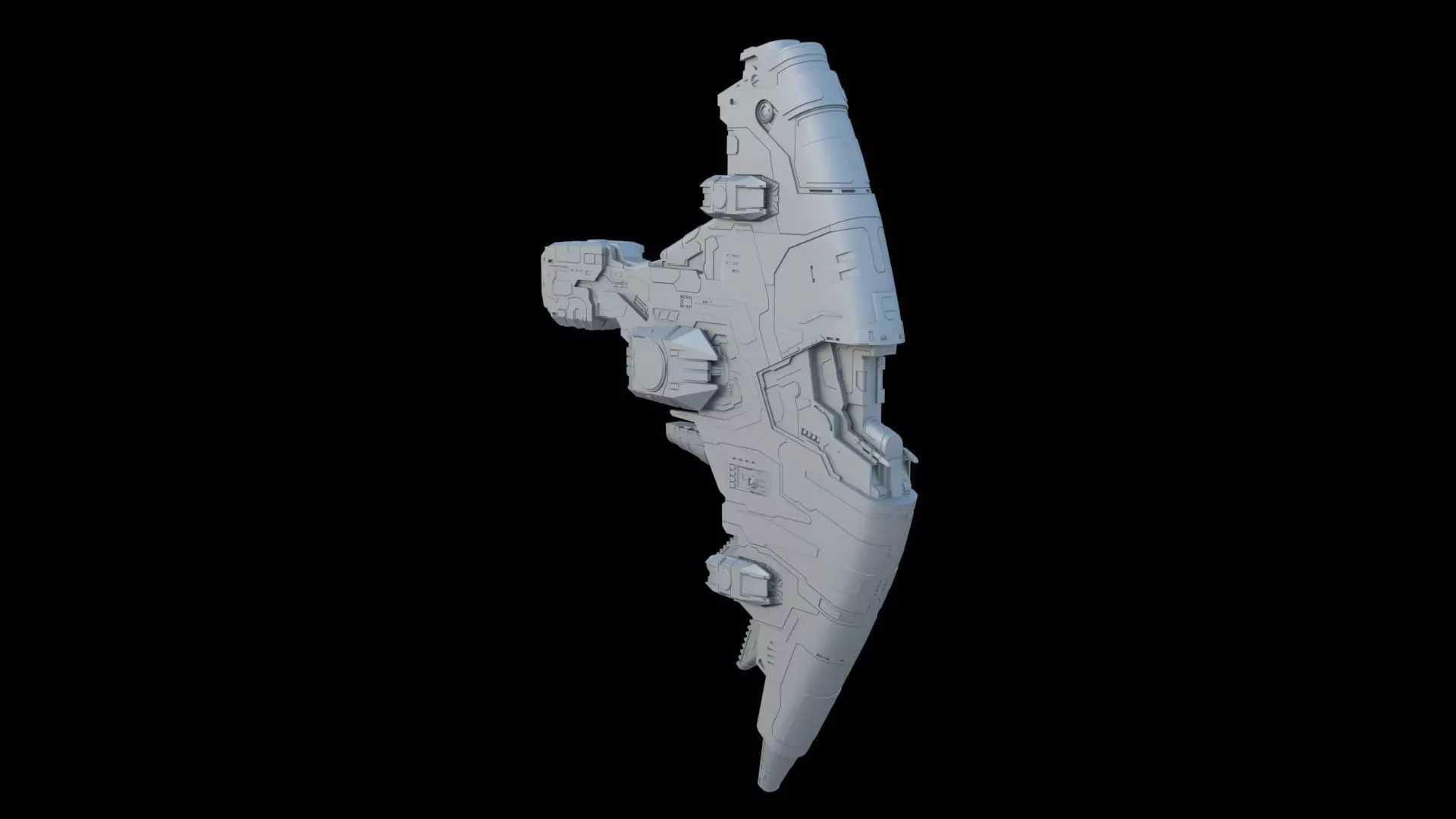 Alien spaceship 3D model_0