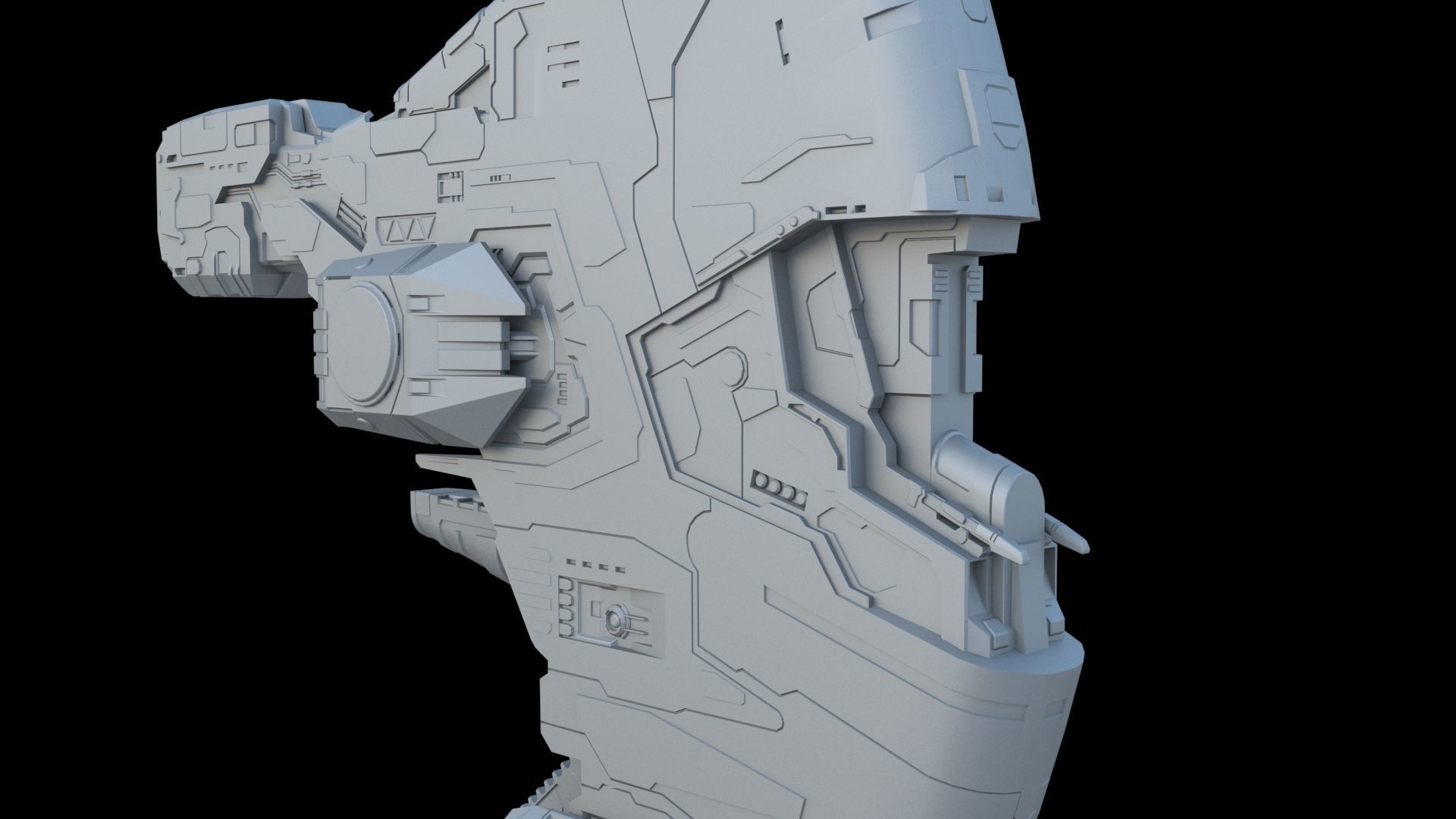 Alien spaceship 3D model_9