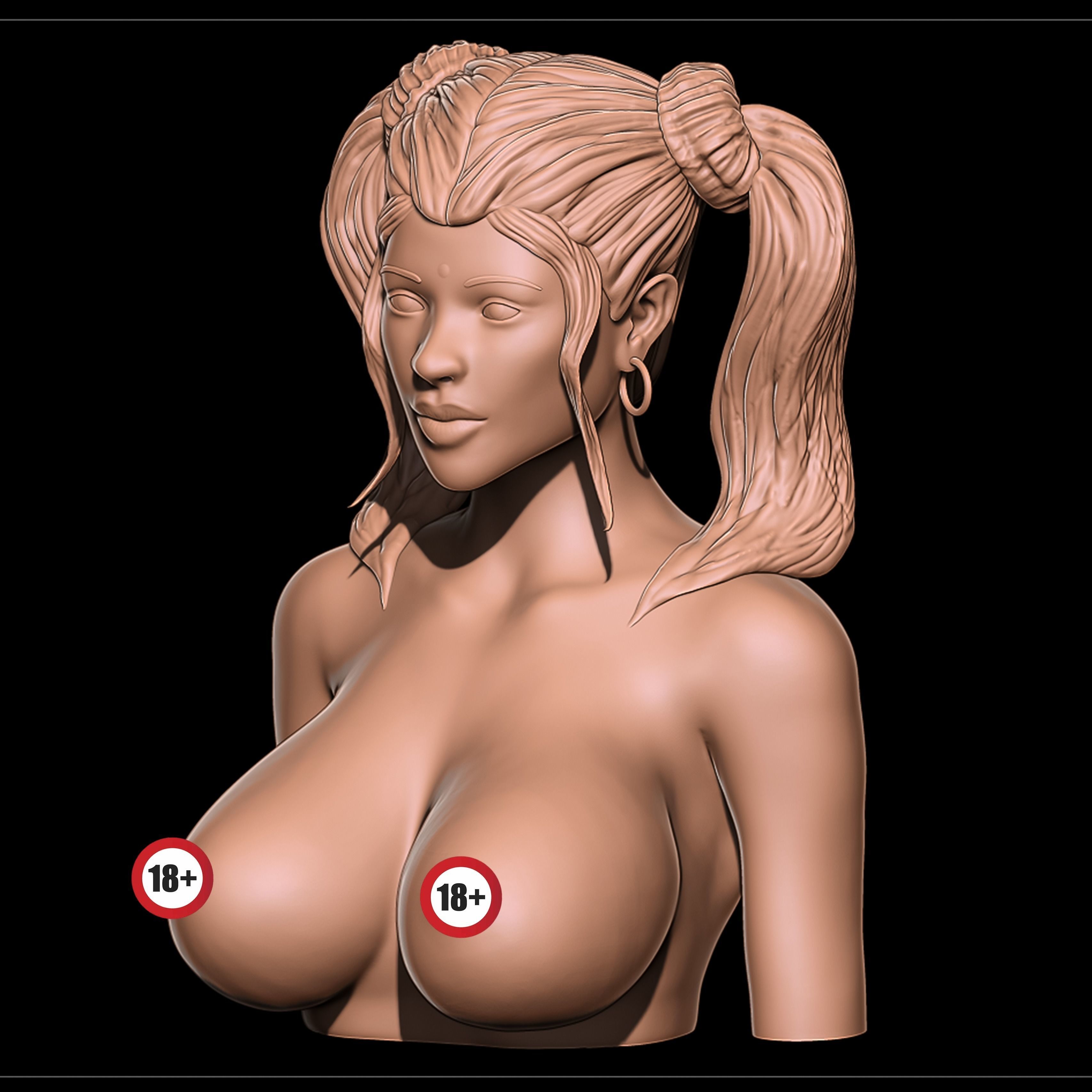 EXOTIC GIRL BUST NSFW 3D PRINTABLE MODEL 3D print model_6