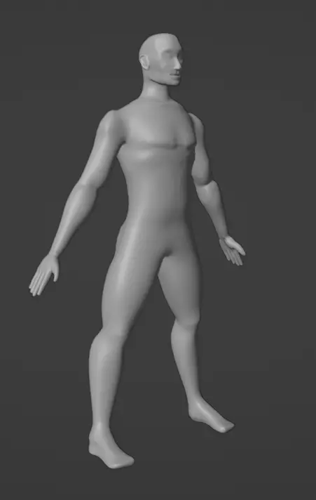 Base Mesh for Mid-Poly Character 3D model_0