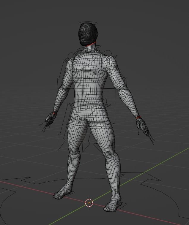 Base Mesh for Mid-Poly Character 3D model_4