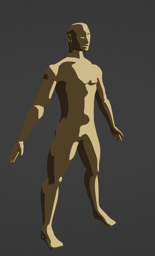 Base Mesh for Mid-Poly Character 3D model_1