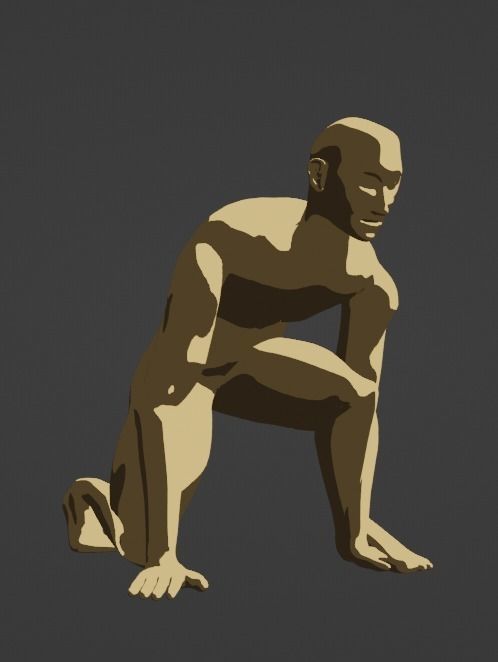 Base Mesh for Mid-Poly Character 3D model_5