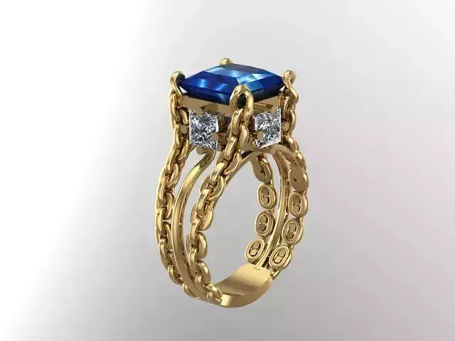 Mariner Link Ring for Women Gold
