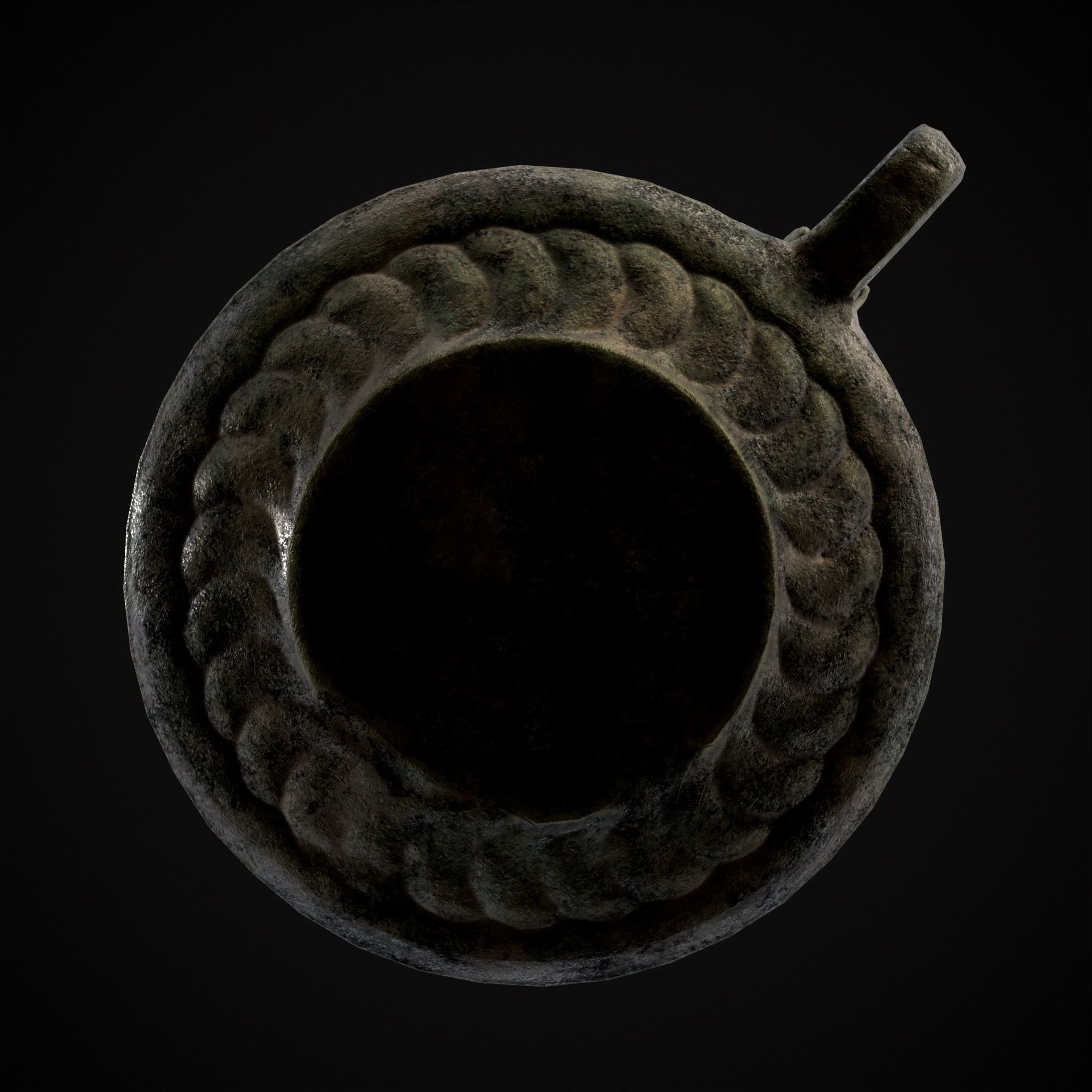 Bronze Bird Handle Cup Low-poly 3D model_29