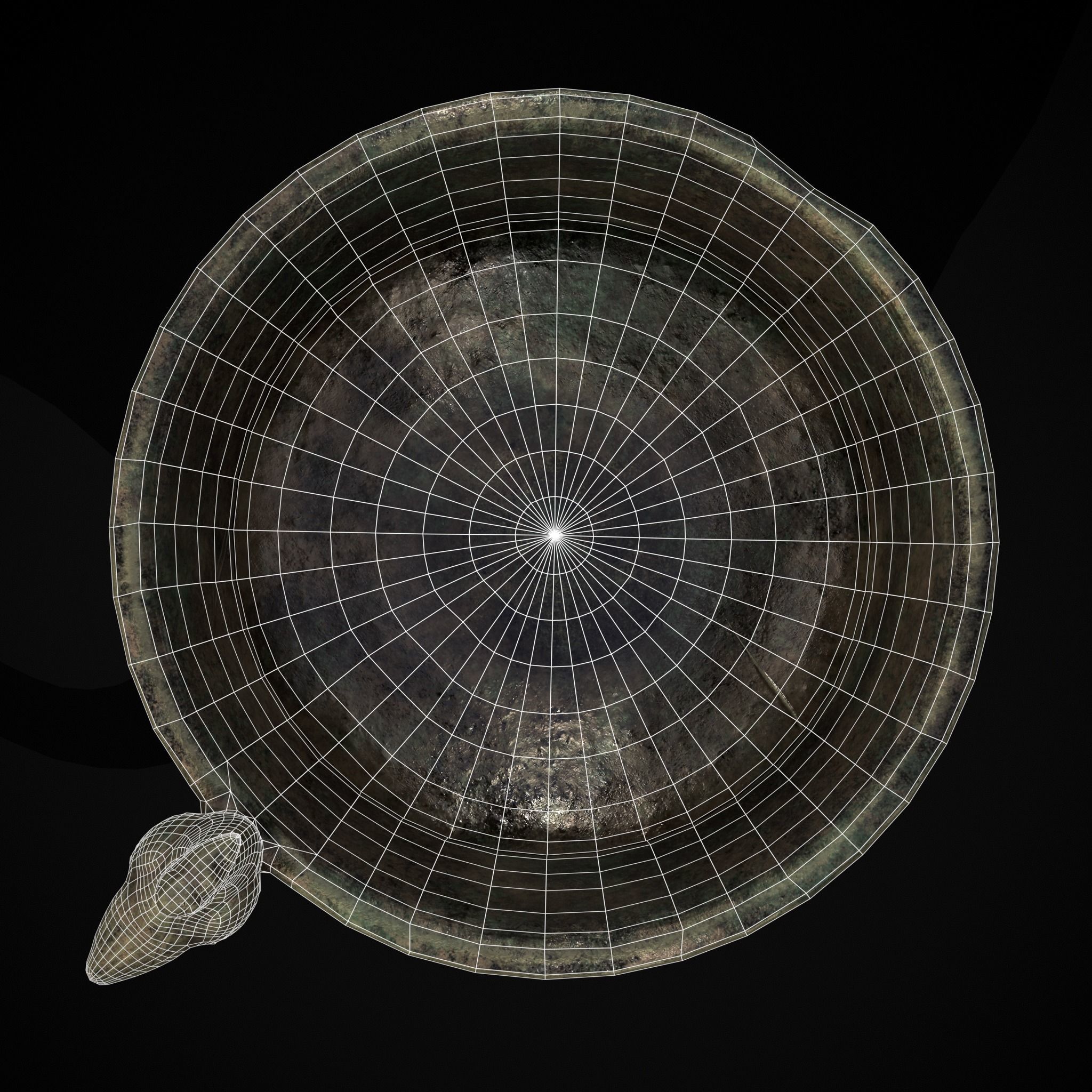 Bronze Bird Handle Cup Low-poly 3D model_20