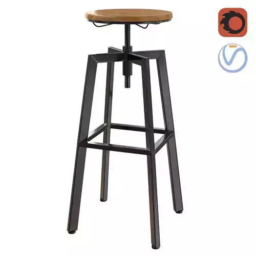 WOODEN AND METAL SWIVEL STOOL Zara Home