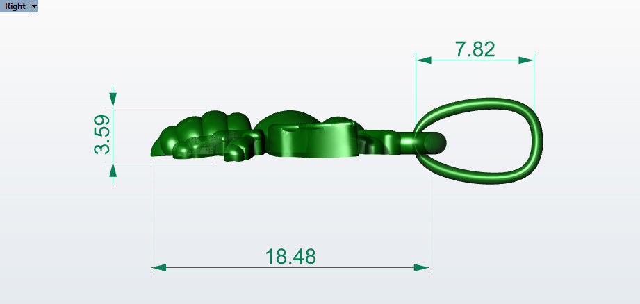 Bee Pendant charm necklace 3D Model 3D print model_7