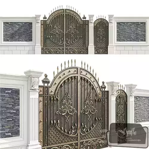 Fence with gate free