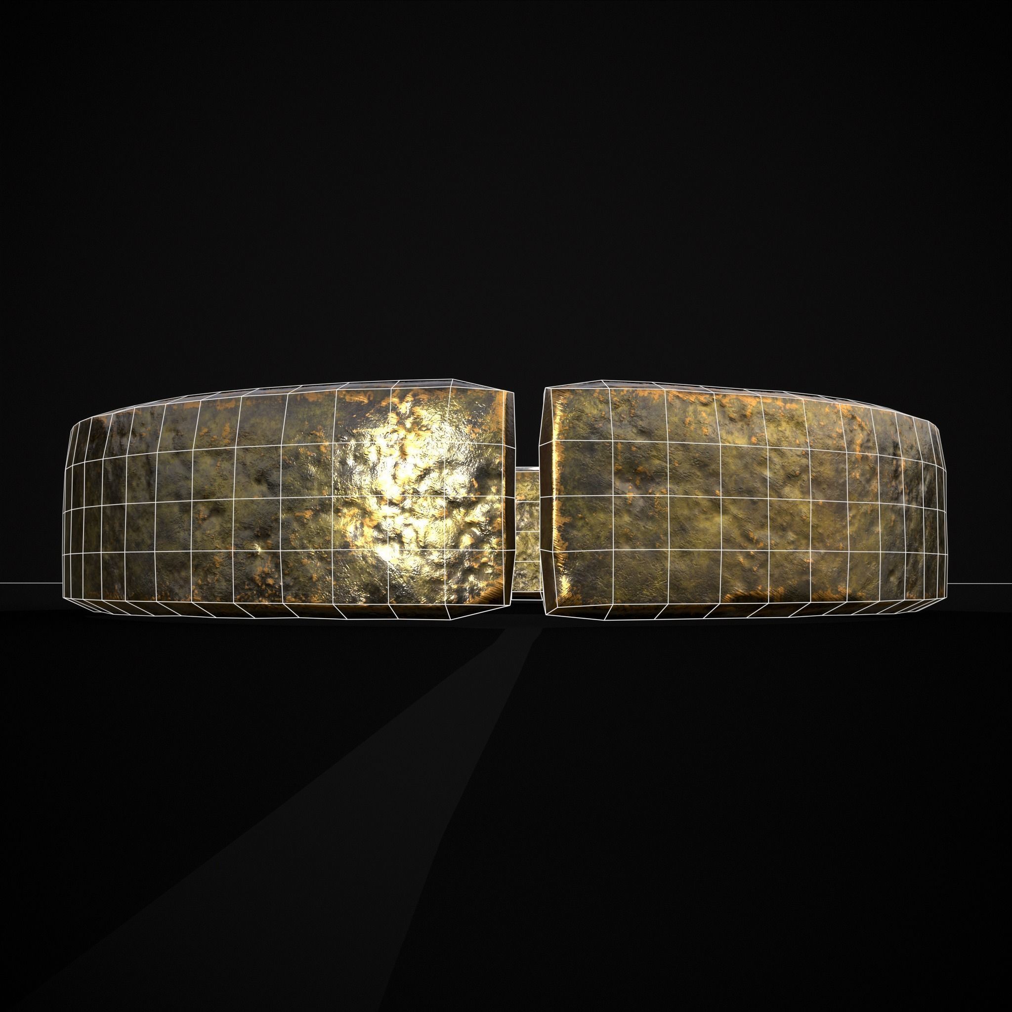 Gold Viking Rune Ring Low-poly 3D model_20