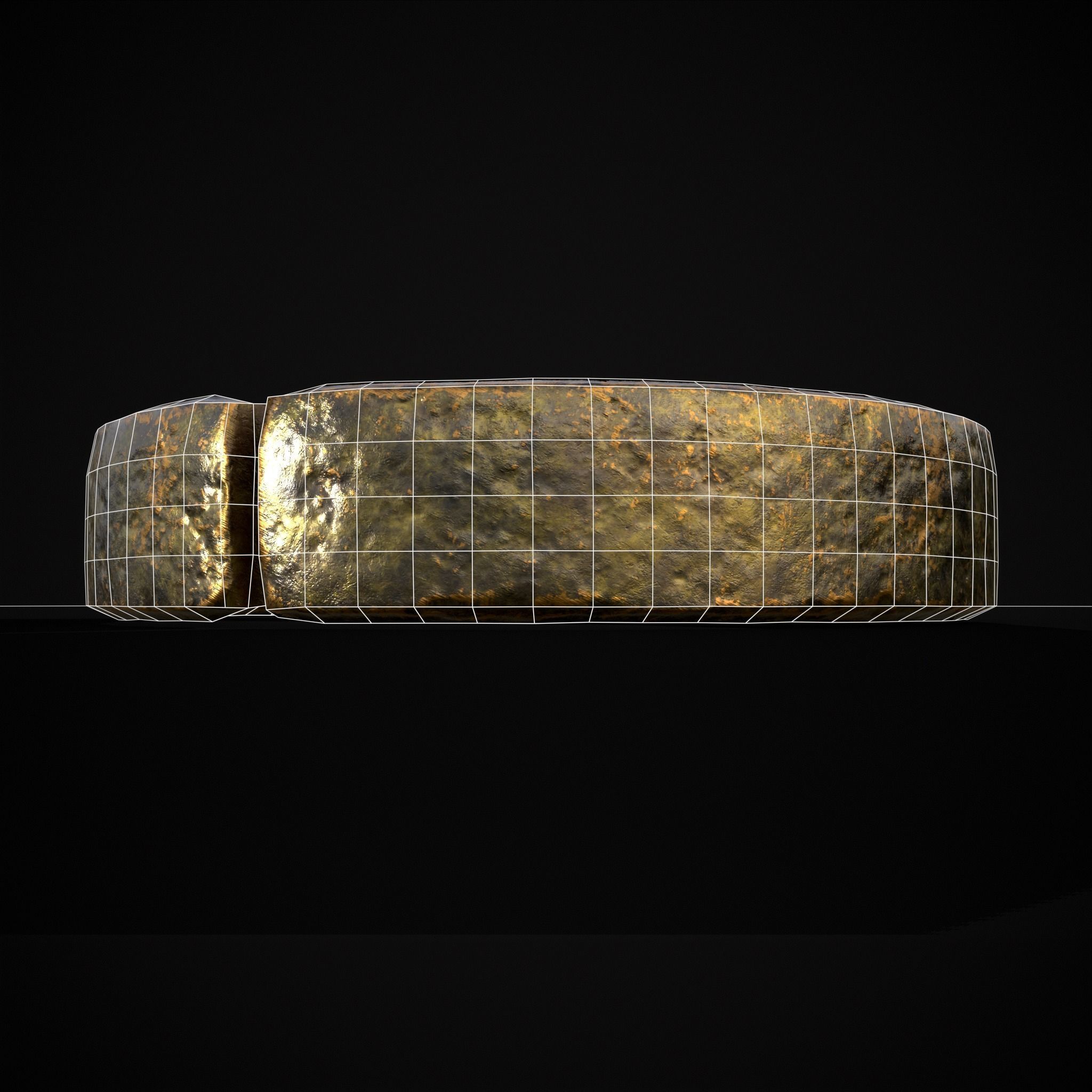 Gold Viking Rune Ring Low-poly 3D model_6