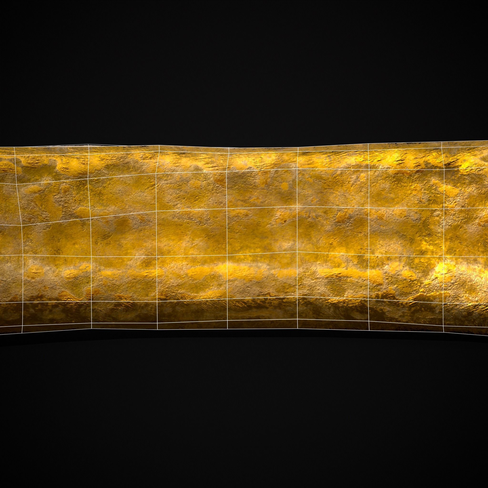 Square Pattern Medieval Ring Low-poly 3D model_30