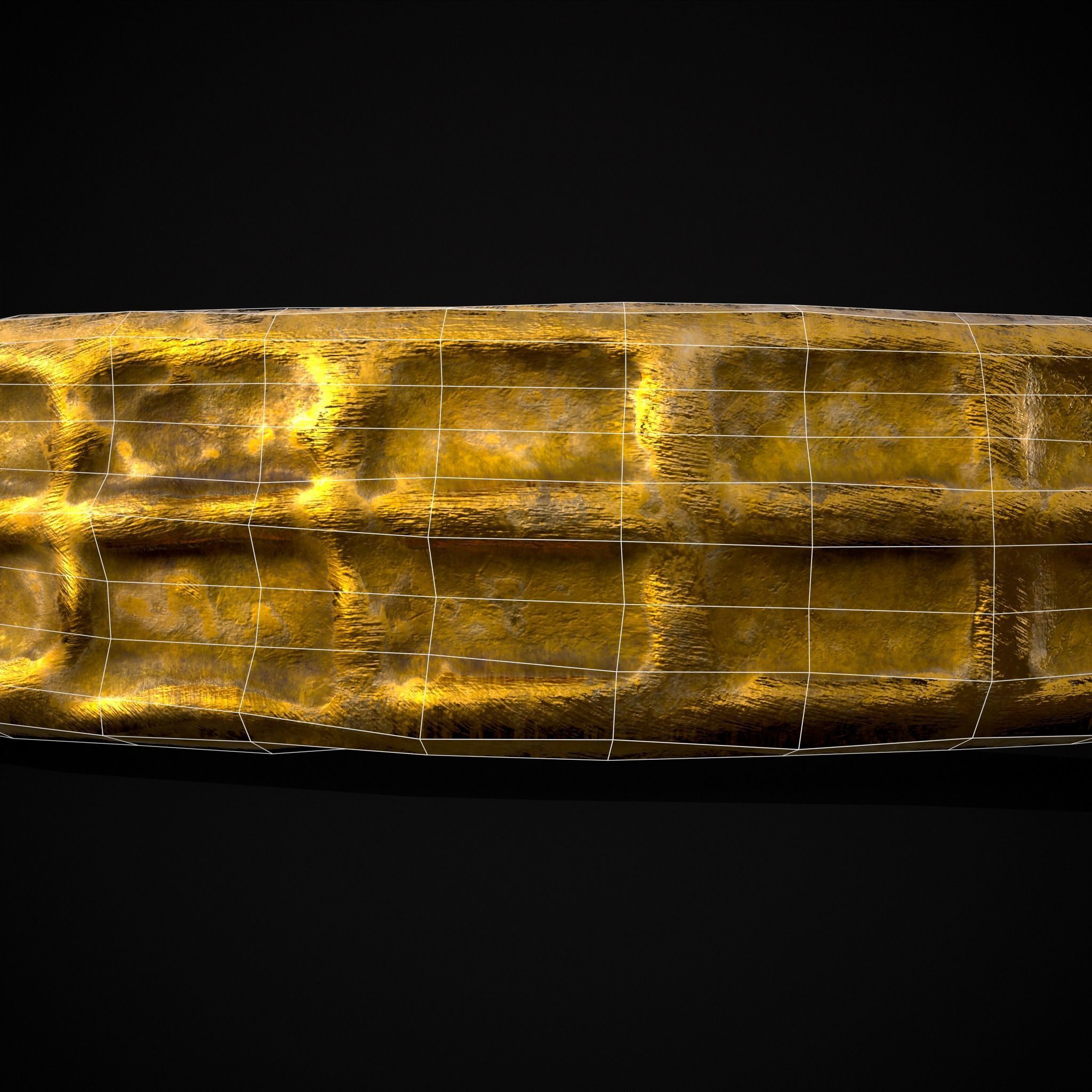 Square Pattern Medieval Ring Low-poly 3D model_8