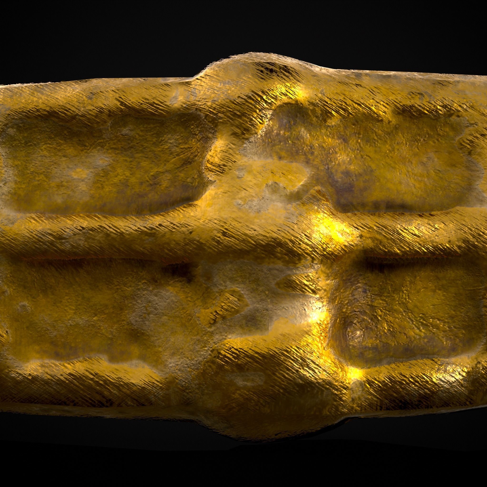 Square Pattern Medieval Ring Low-poly 3D model_17