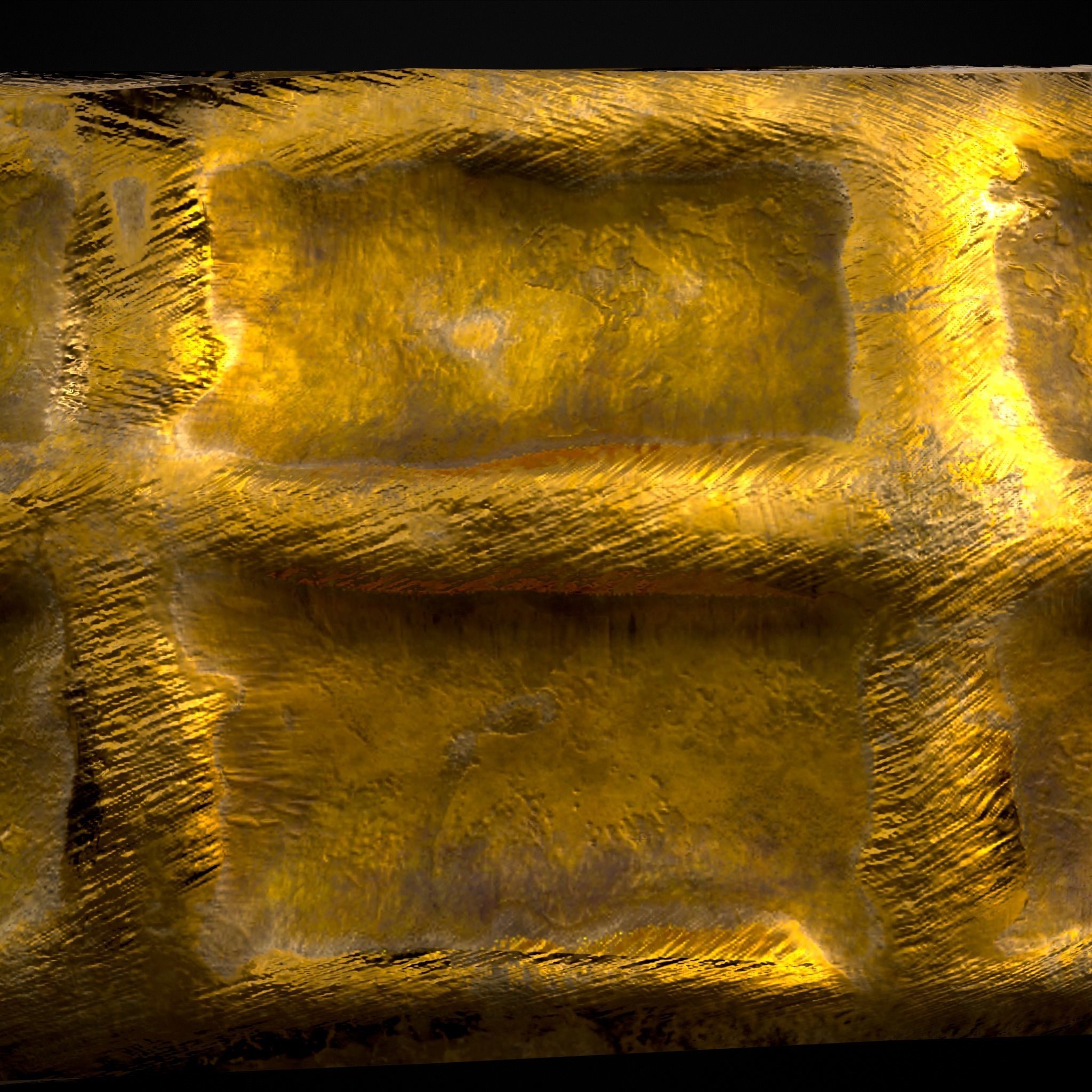 Square Pattern Medieval Ring Low-poly 3D model_15