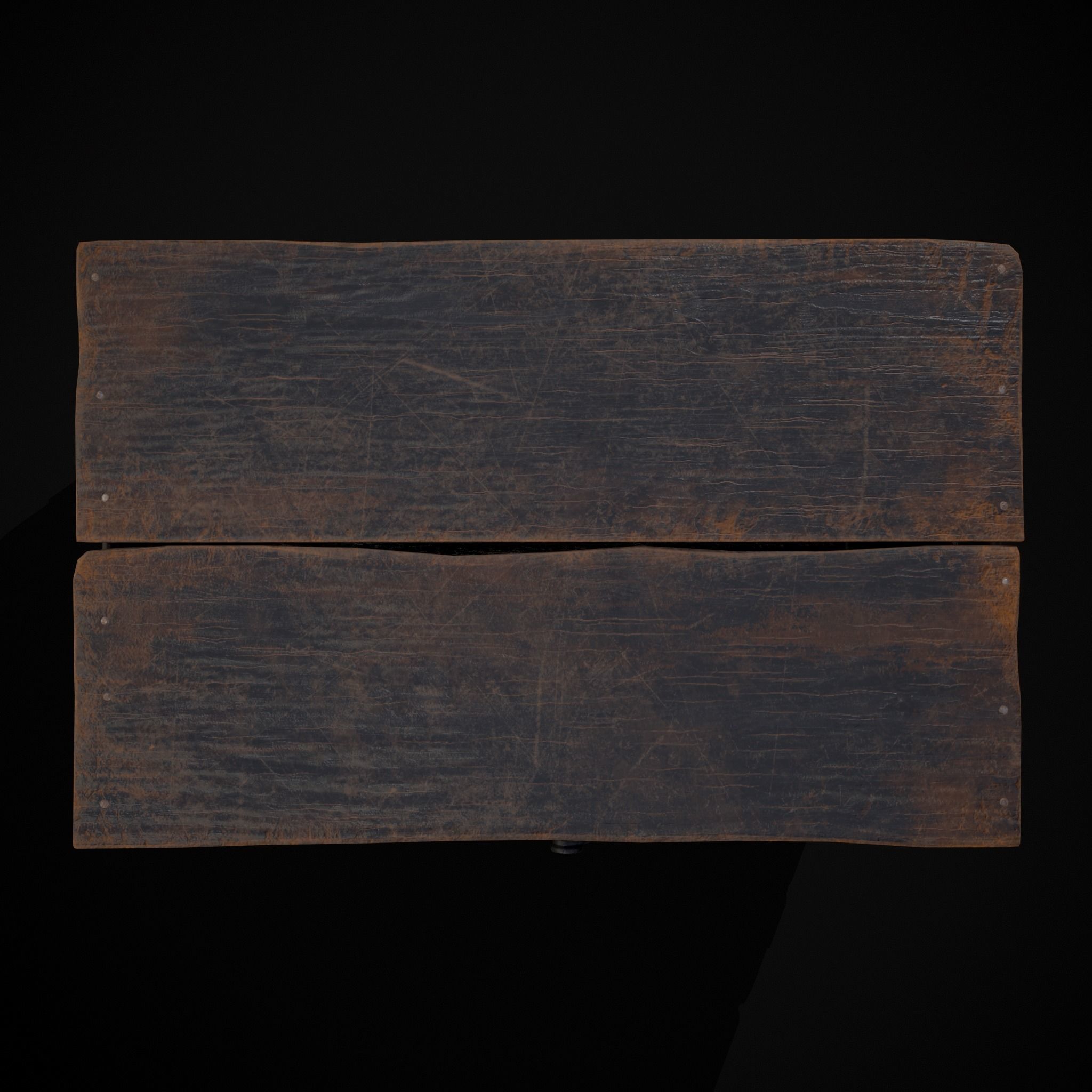 Wooden Rolling Chest Low-poly 3D model_13