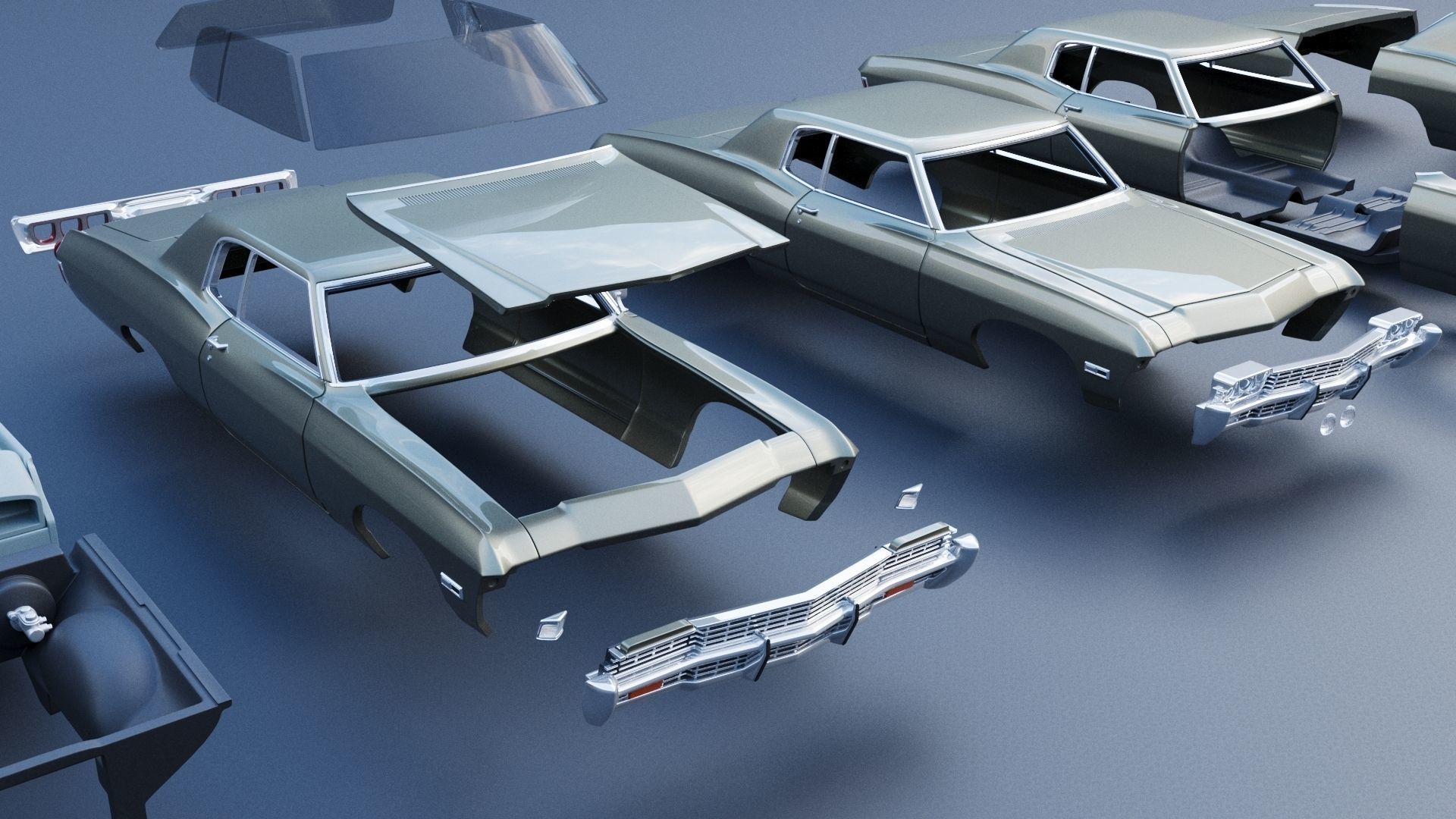 Chevrolet Caprice 1968 3D print model_19