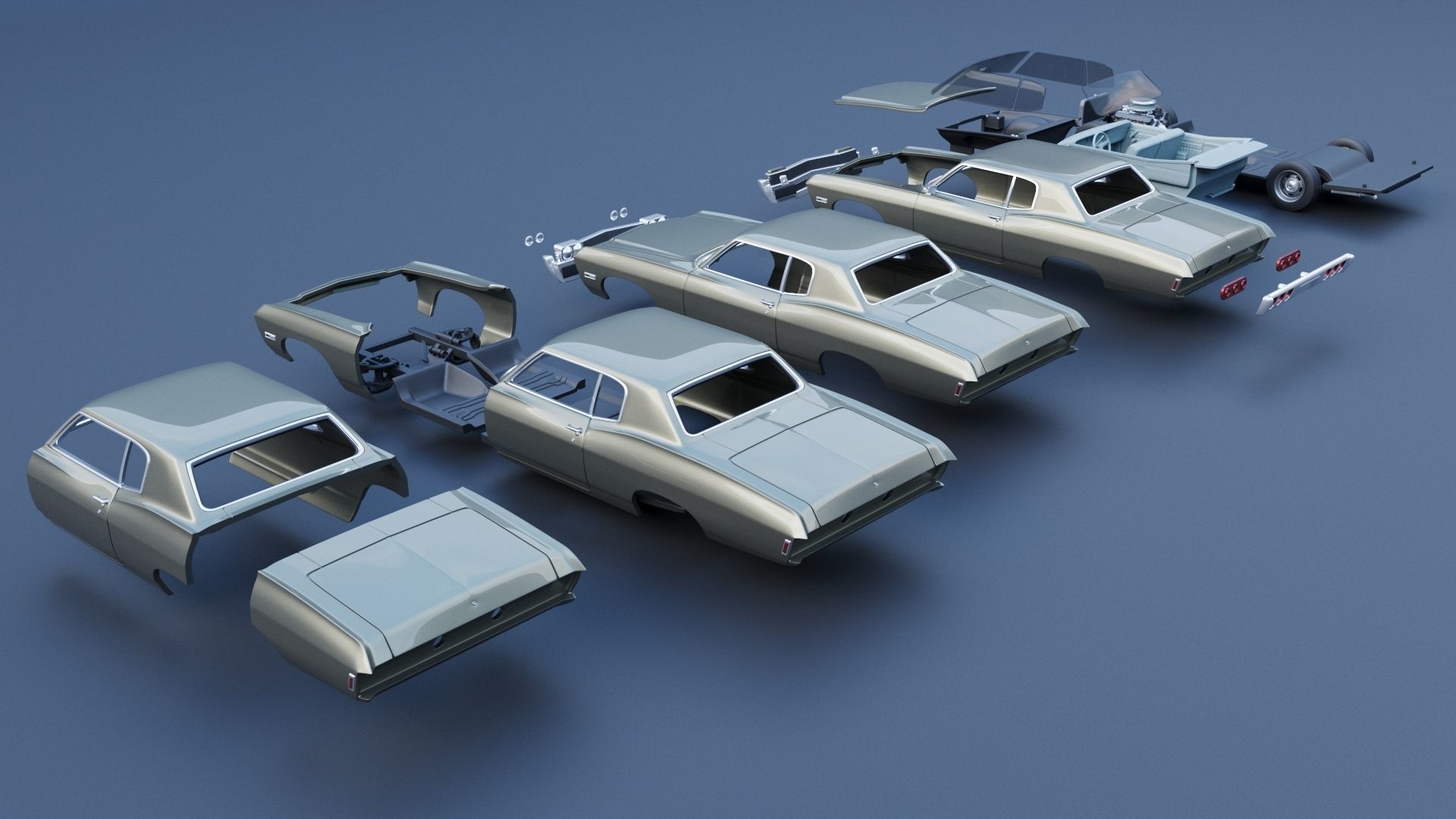 Chevrolet Caprice 1968 3D print model_16
