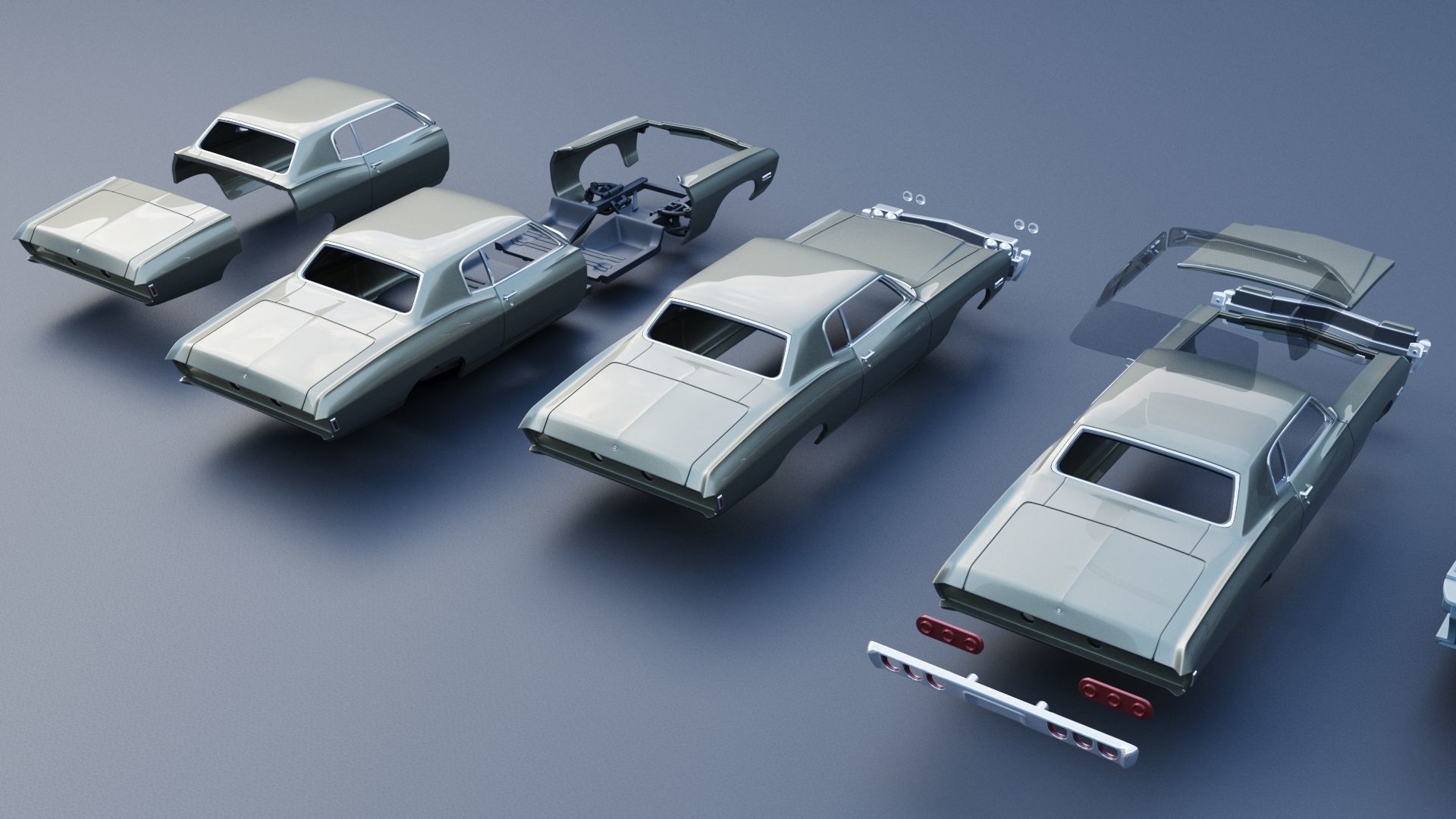 Chevrolet Caprice 1968 3D print model_17