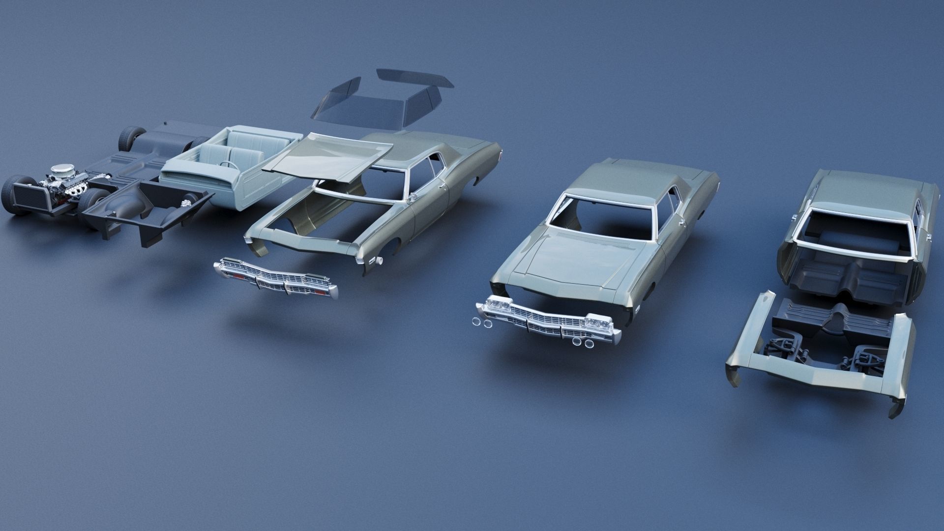 Chevrolet Caprice 1968 3D print model_13
