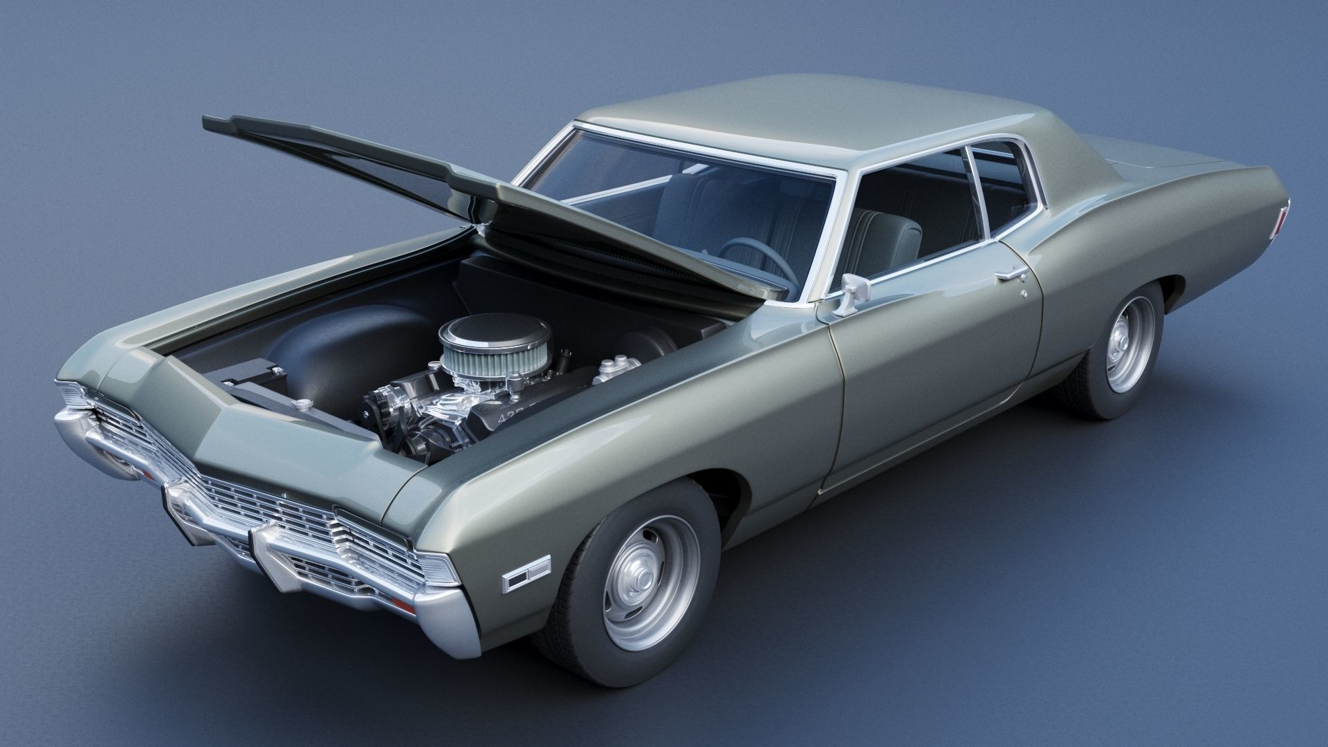 Chevrolet Caprice 1968 3D print model_9