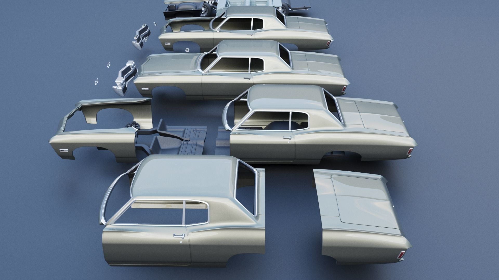 Chevrolet Caprice 1968 3D print model_15