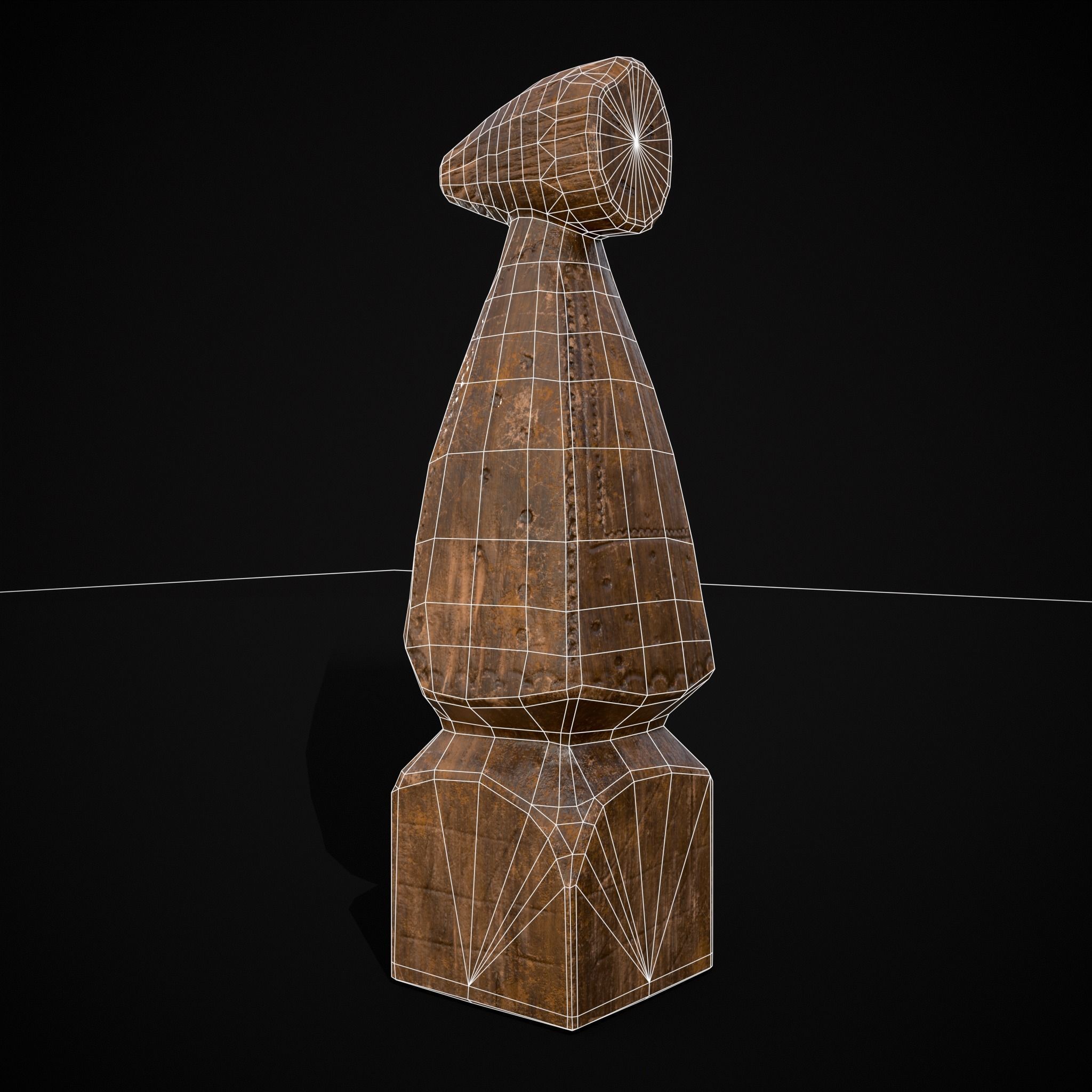 Medieval Wooden Dolls Low-poly 3D model_18