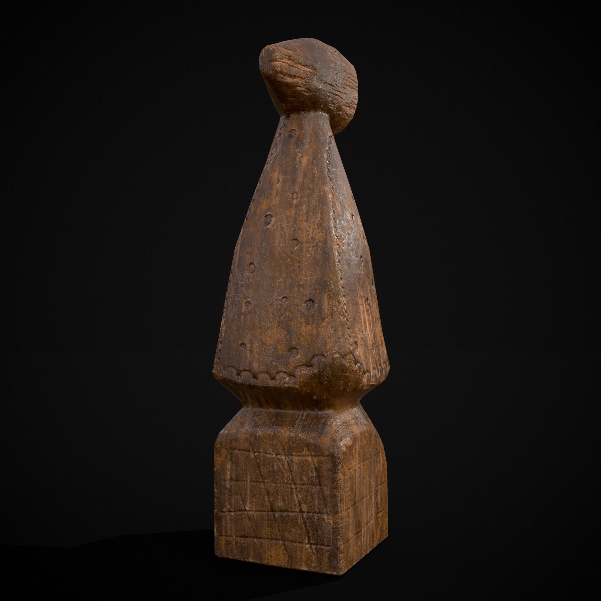 Medieval Wooden Dolls Low-poly 3D model_15