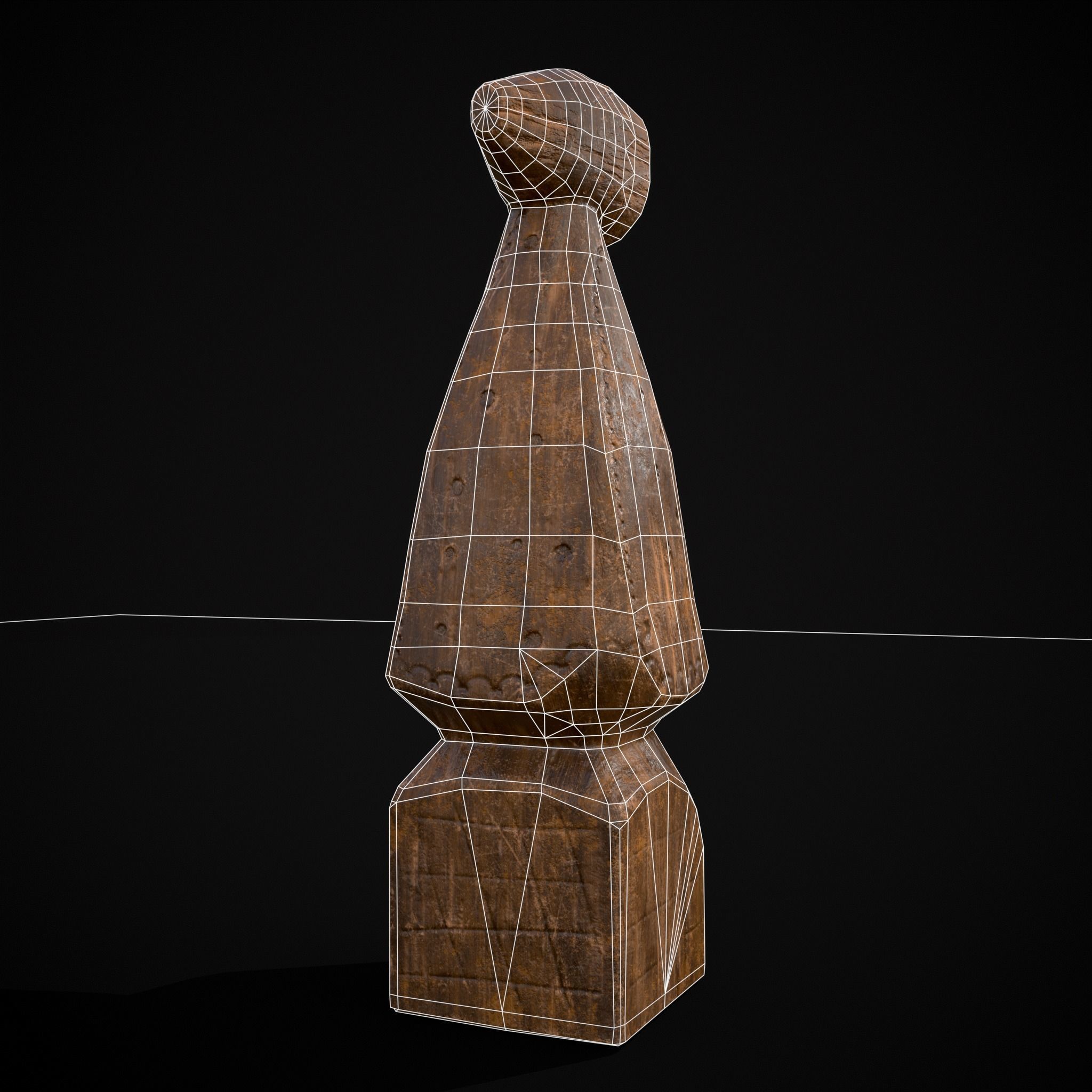 Medieval Wooden Dolls Low-poly 3D model_16
