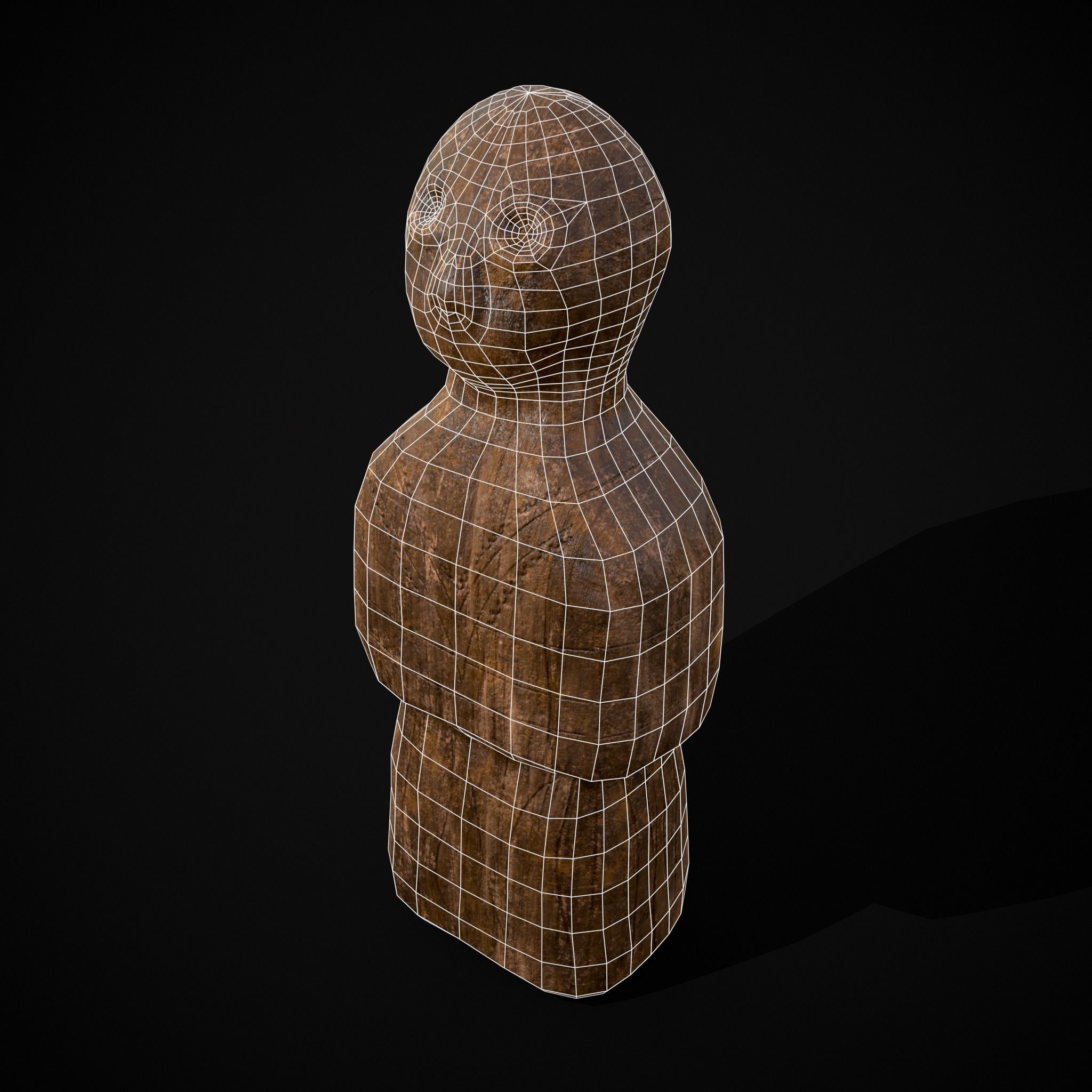 Medieval Wooden Dolls Low-poly 3D model_22