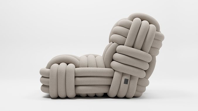 Moooi Knitty Lounge Chair by Nika Zupanc  Low-poly 3D model 3