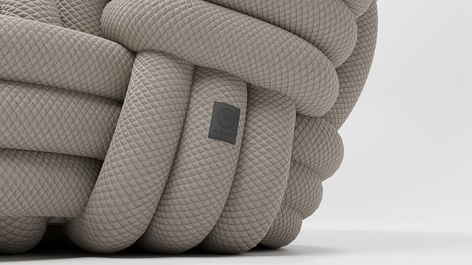 Moooi Knitty Lounge Chair by Nika Zupanc  Low-poly 3D model 4