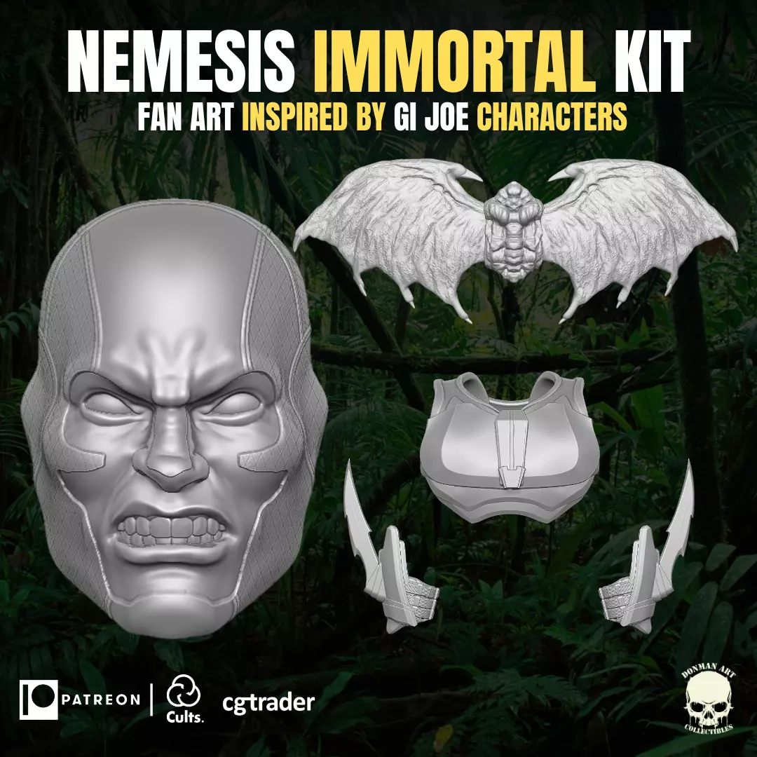 Nemesis Inmortal fan Art Kit 3D printable files  3D print model_0