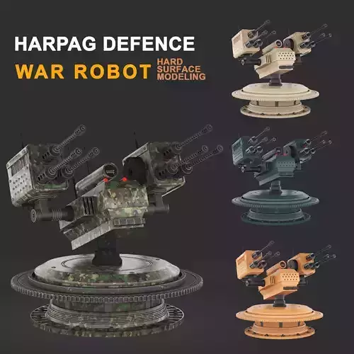 Harpag Defence Robot Low-poly 3D model