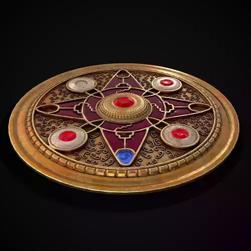 Anglo Saxon Brooch Low-poly 3D model