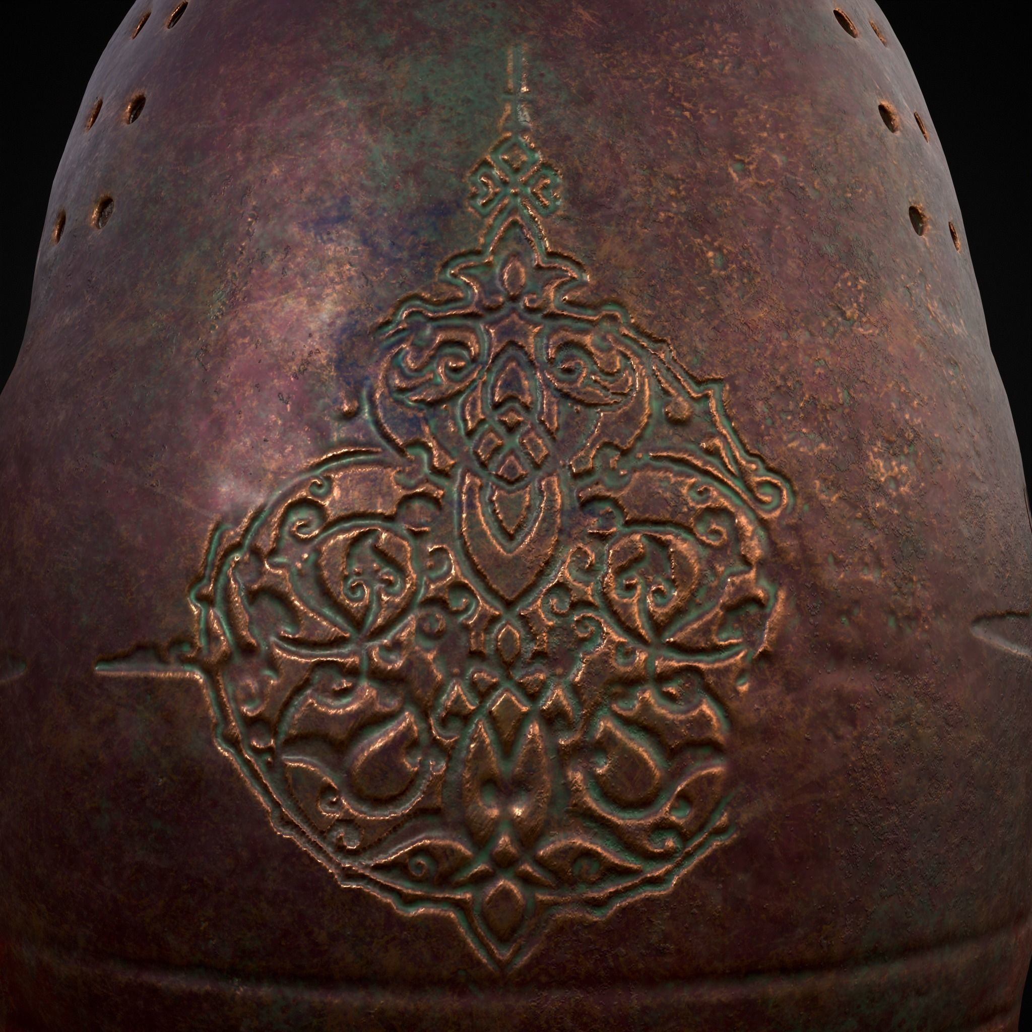 Engraved Metal Perfume Holder Low-poly 3D model_13