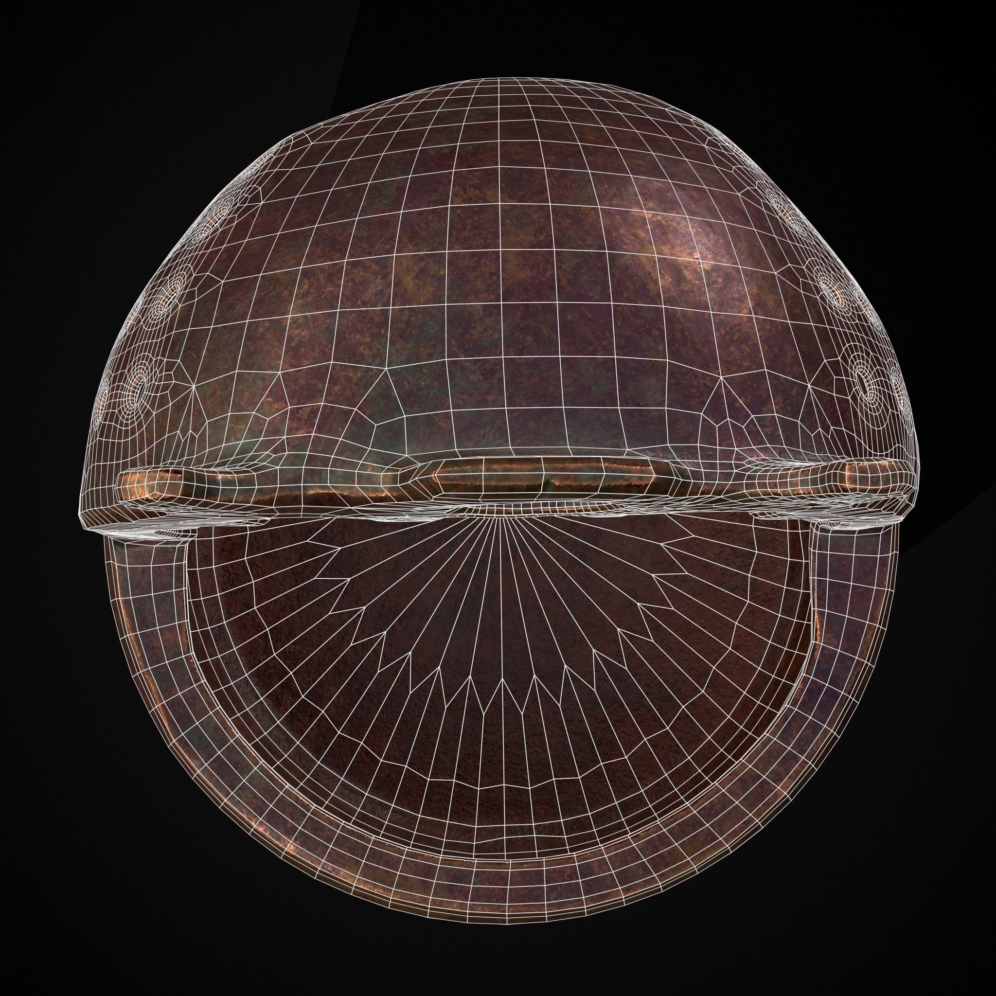 Engraved Metal Perfume Holder Low-poly 3D model_36