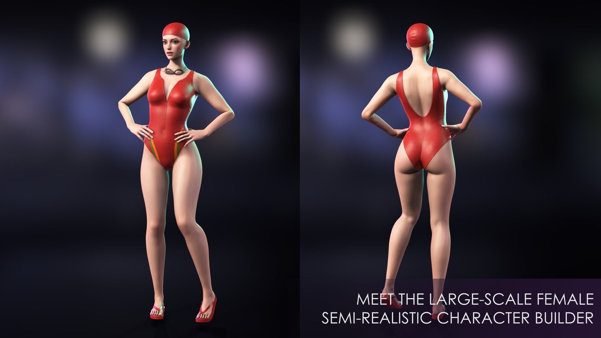 Streetwear Girl 3-12 - School Wear Girls Pack Game-Ready Low-poly 3D model_3